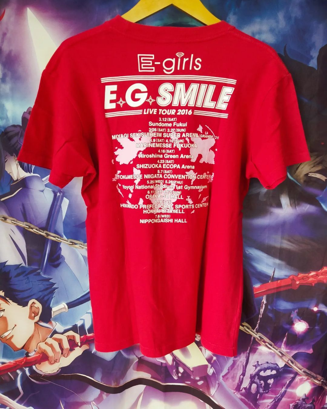 Band Tees × Japanese Brand E-girls E.G. Smile Live Tour 2016 Red Idol Tees Size US M / EU 48-50 / 2 - 2 Thumbnail