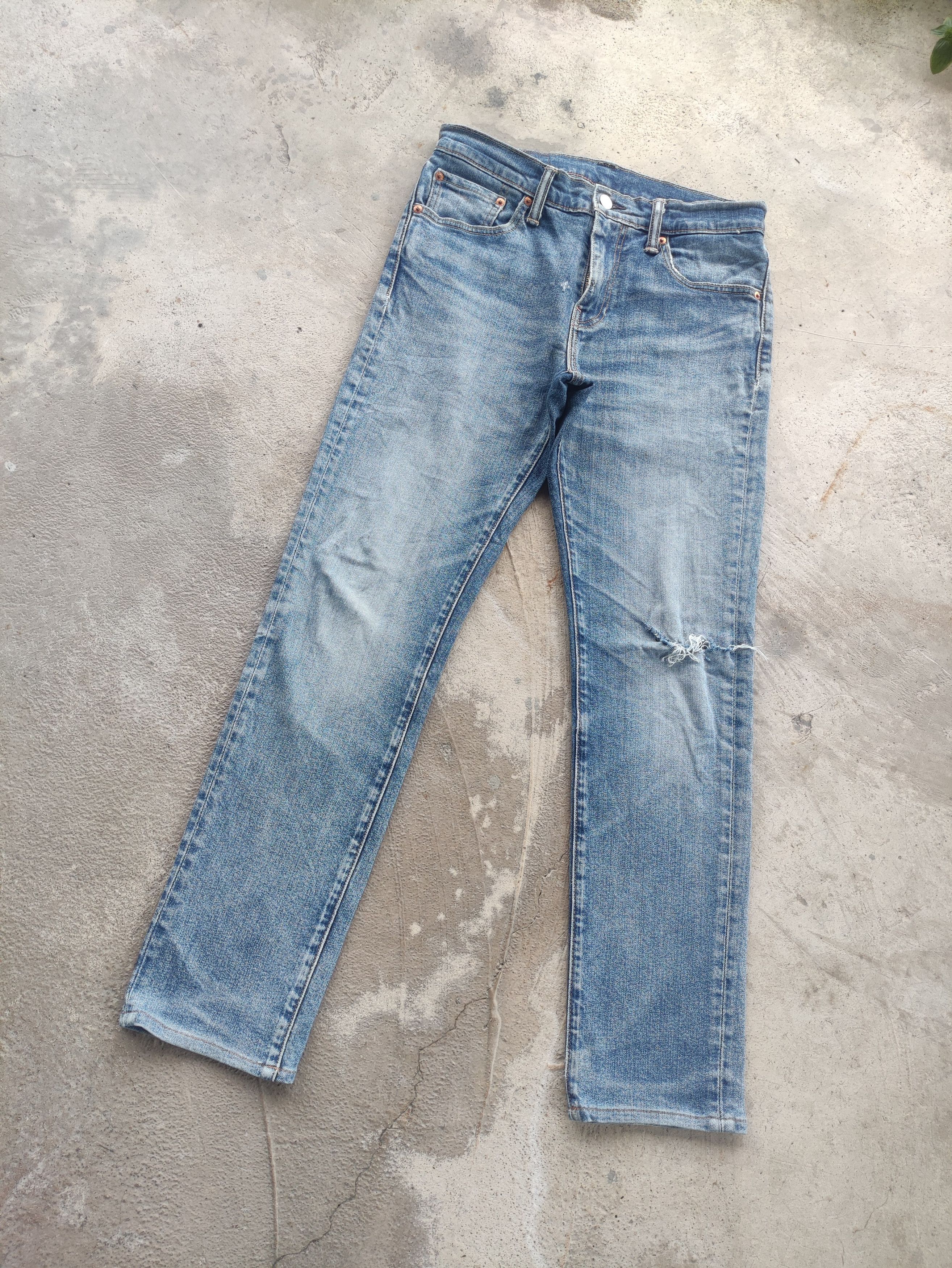 Levi's Vintage Levis 511 Jean Distressed Faded Denim Size US 31 - 2 Thumbnail