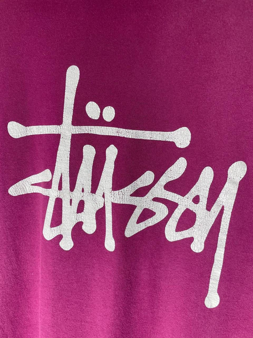 Stussy × Vintage Stussy Vintage Big Logo Pink T Shirt Size US L / EU 52-54 / 3 - 5 Thumbnail