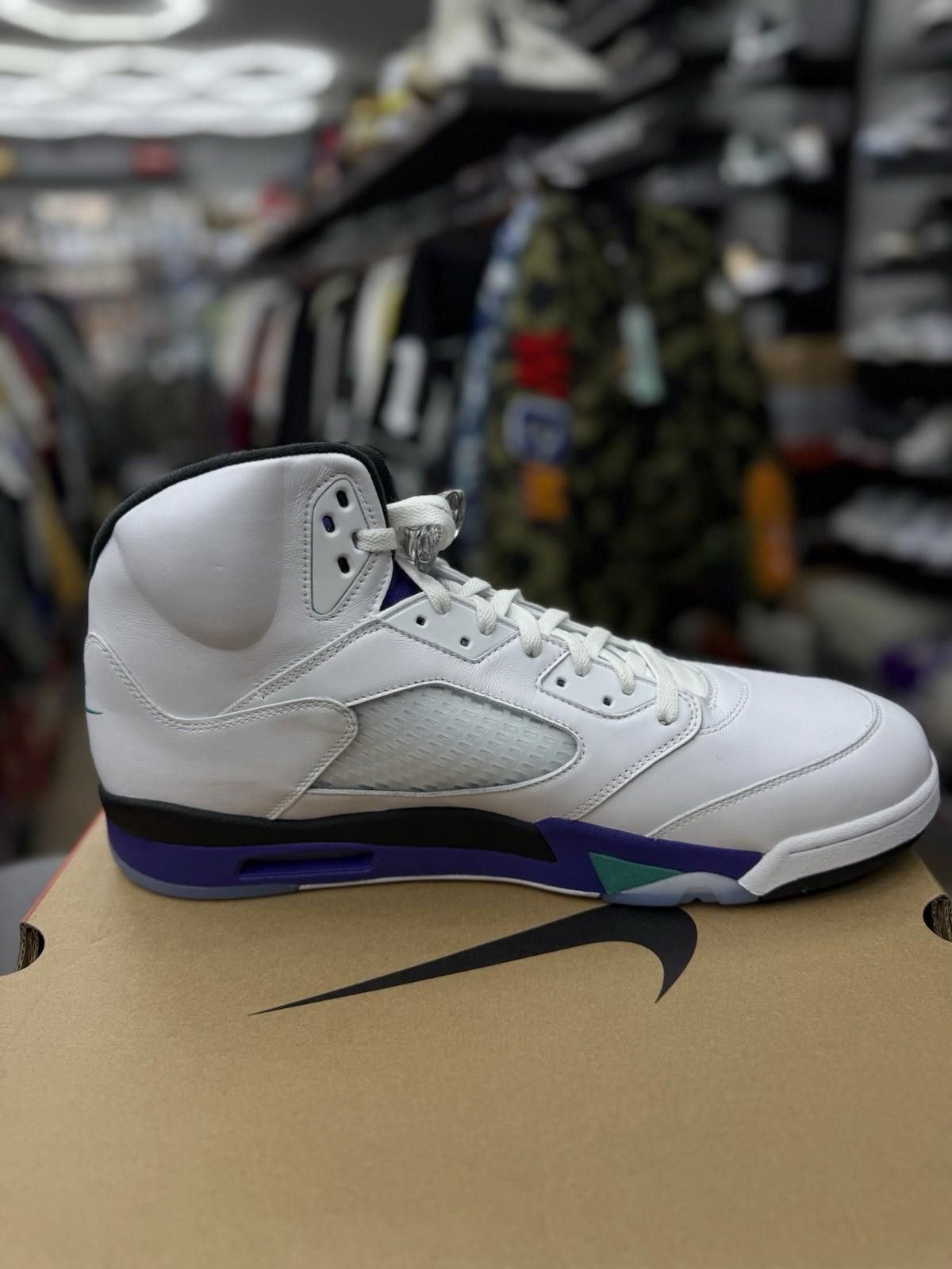 Jordan Brand Size 18 - Jordan 5 Grape 2025 (HQ7978-100) Size US 15 / EU 48 - 6 Thumbnail