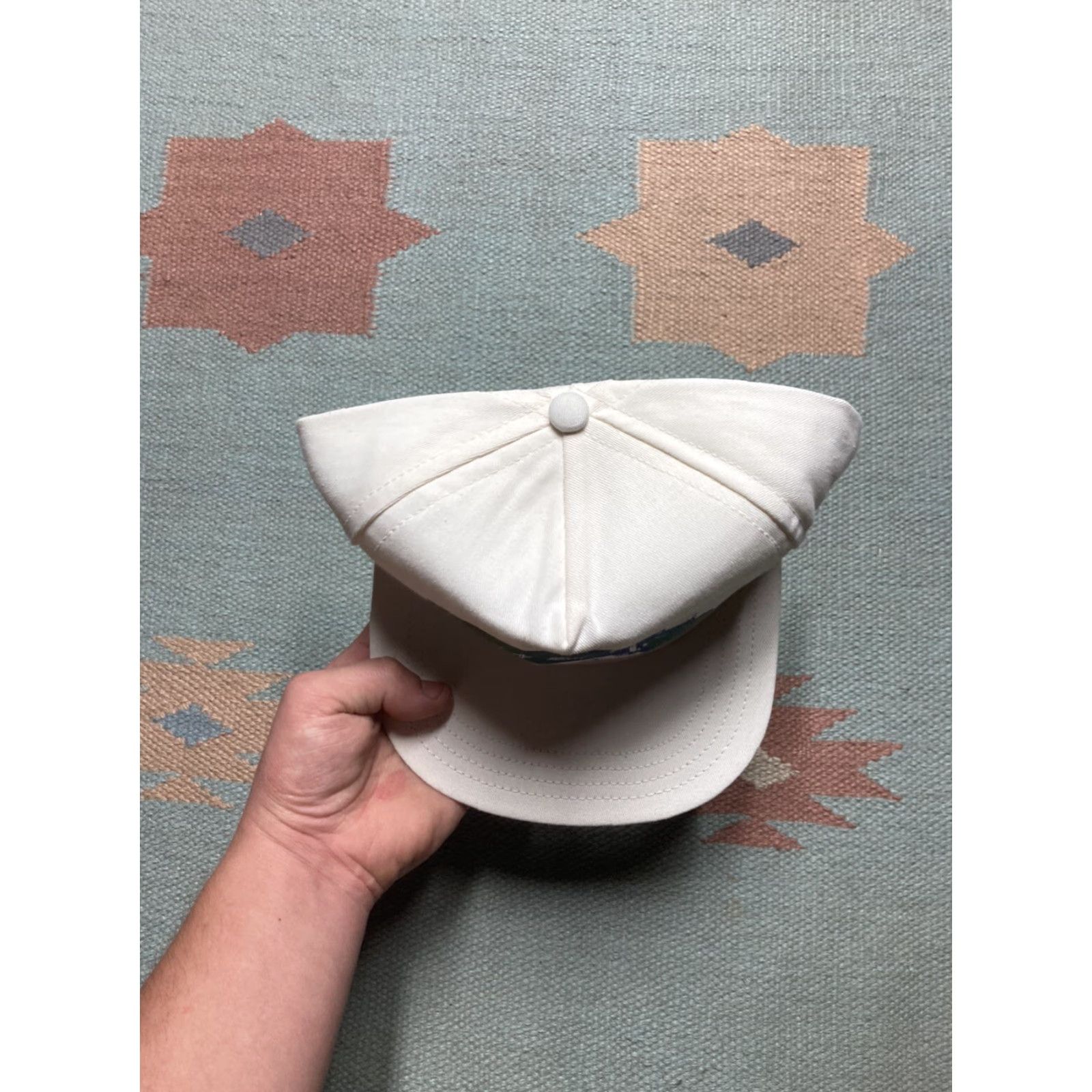 Vintage VINTAGE General Motors Strapback Hat Men Adjustable White USA health & safety UAW automobile truck cap Size ONE SIZE - 3 Thumbnail