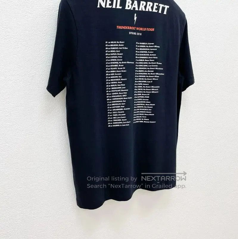 Neil Barrett NeIL BarreTT Black Cotton Short Sleeve T-Shirt . Size US M / EU 48-50 / 2 - 4 Thumbnail