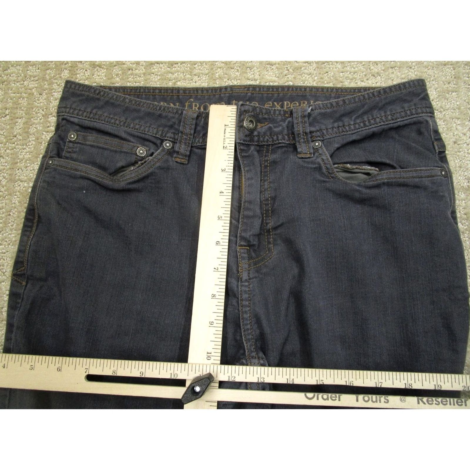 Prana prAna Jeans Slim Mens 32x32 Gray Straight Denim Cotton Polyester 5-Pocket Regular Zip Closure Slim Fit Classic Modern Preppy Style Boys? Size US 32 / EU 48 - 6 Thumbnail