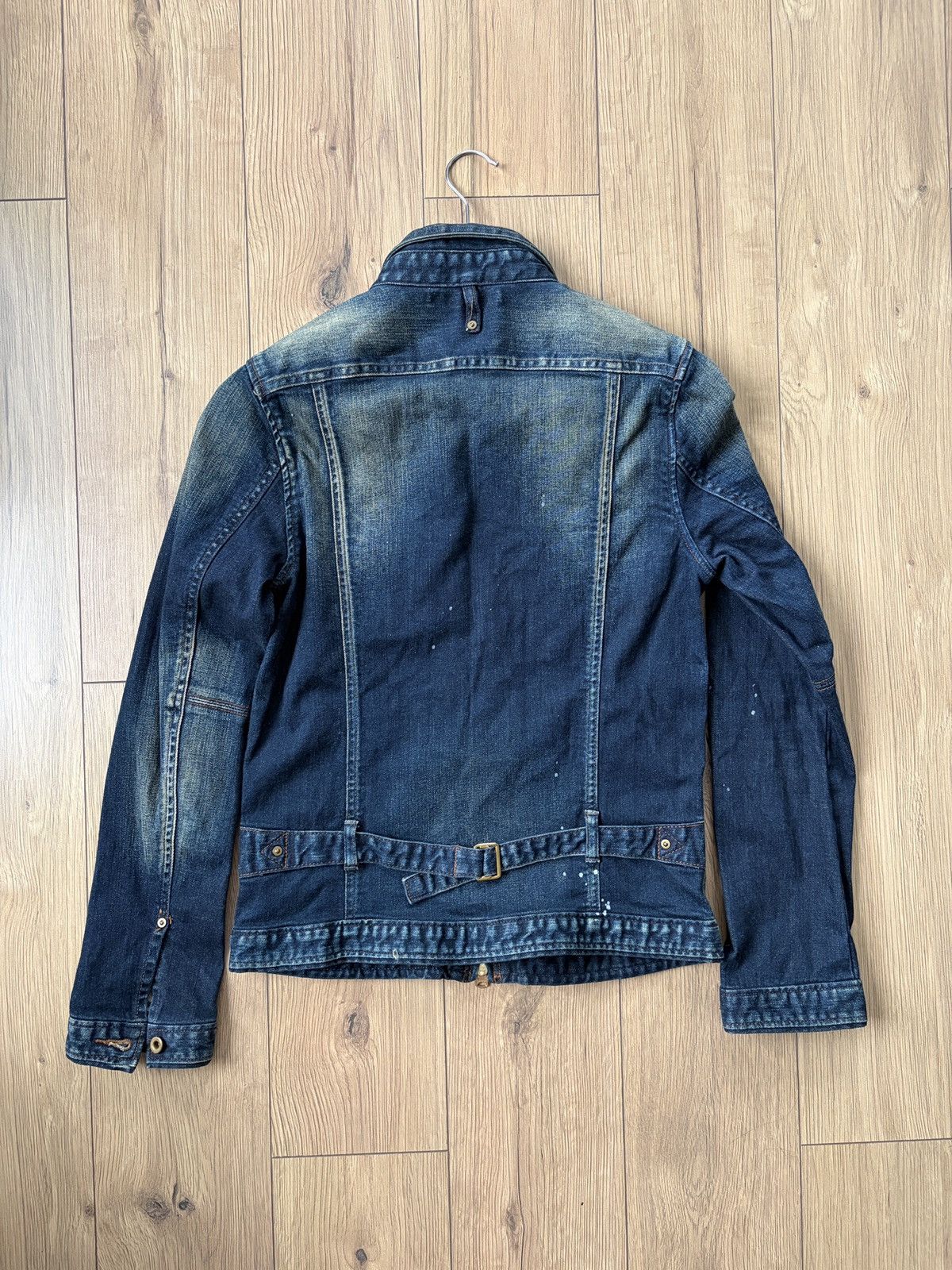 Johnbull Johnbull y2k Style Denim Painter Buckle Cinch Back Jacket Size M / US 6-8 / IT 42-44 - 18 Thumbnail