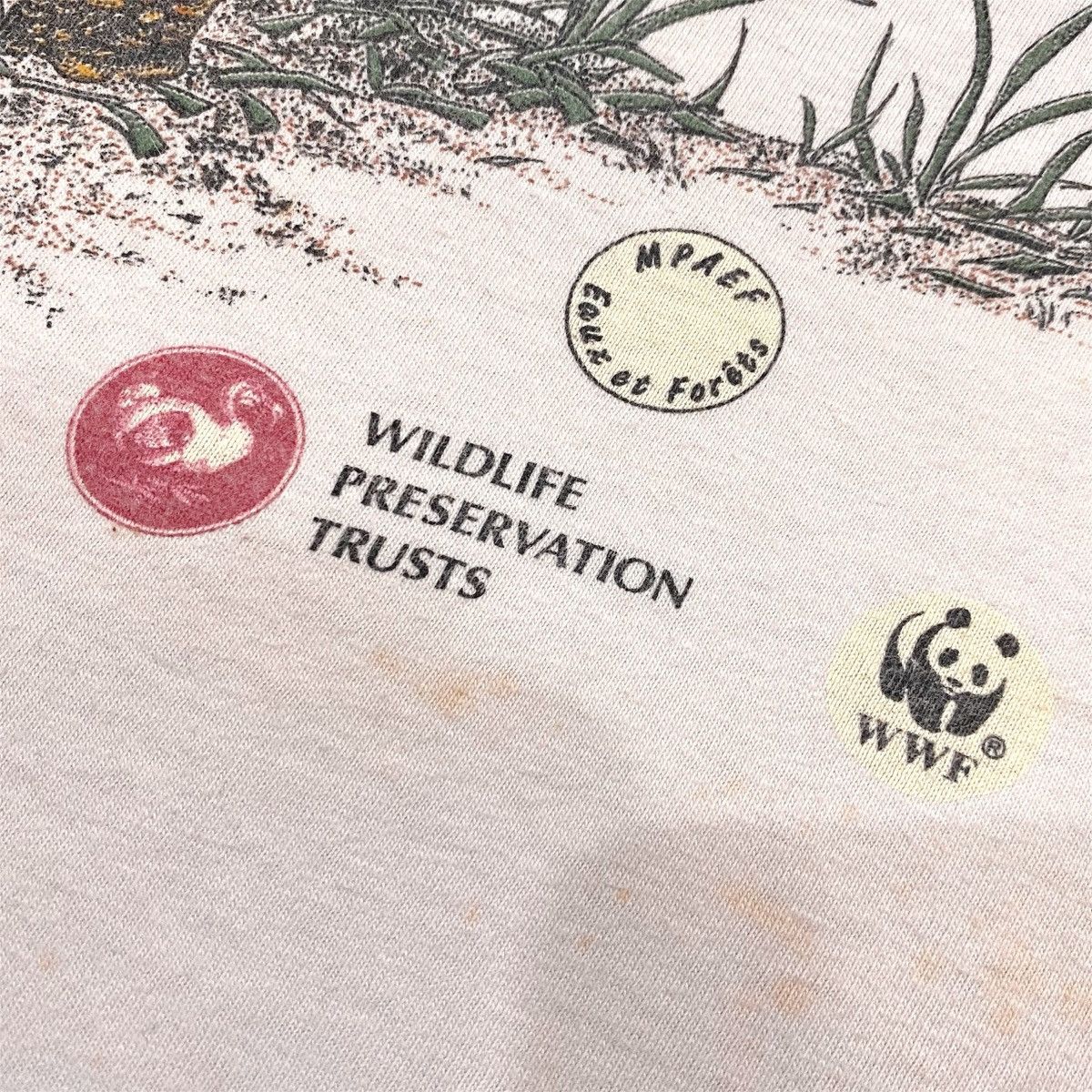 Habitat Vintage 90s World Wildlife Fund WWF Projet Angonoka Tshirt Size US S / EU 44-46 / 1 - 5 Thumbnail