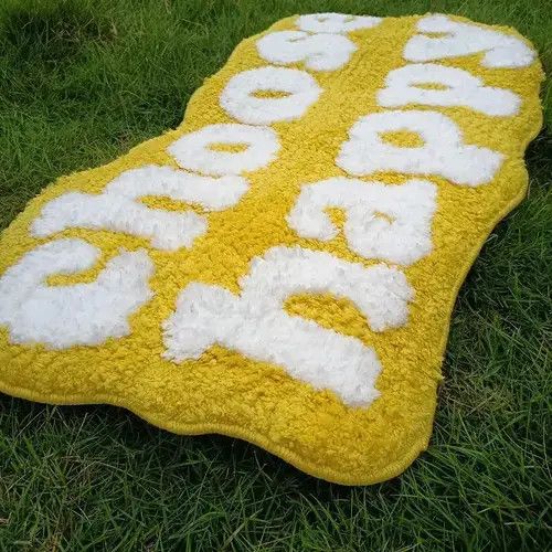 Handmade 3D "CHOOSE HAPPY" Handmade Soft Rug Size ONE SIZE - 3 Thumbnail