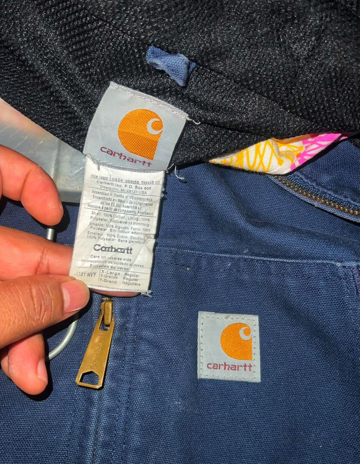 Carhartt Carhartt Active Jacket J131 NVY Size US XL / EU 56 / 4 - 4 Thumbnail