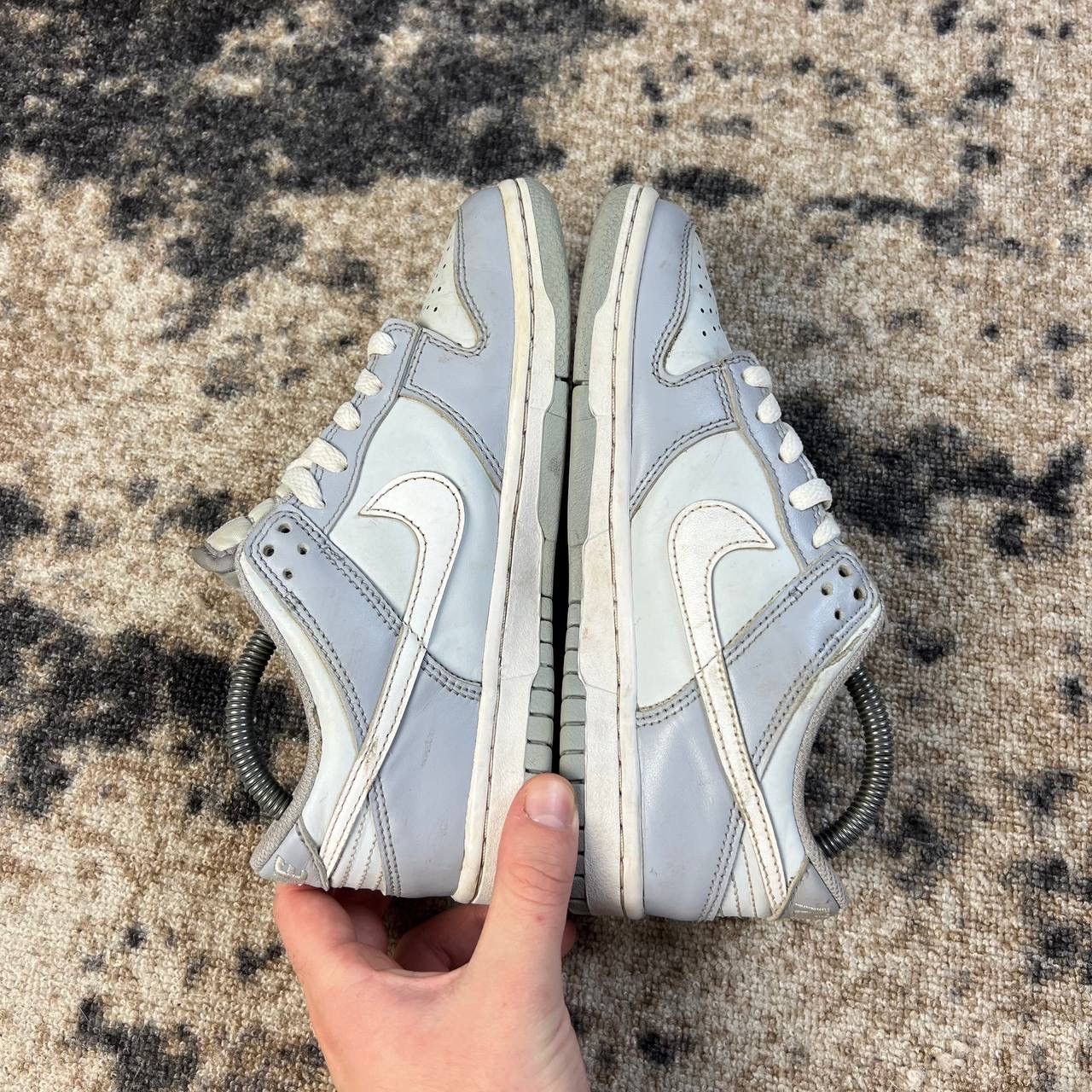 Nike Nike Dunk Low Gray / White Low-Top Sneakers Size US 4.5 / IT 34.5 - 4 Thumbnail