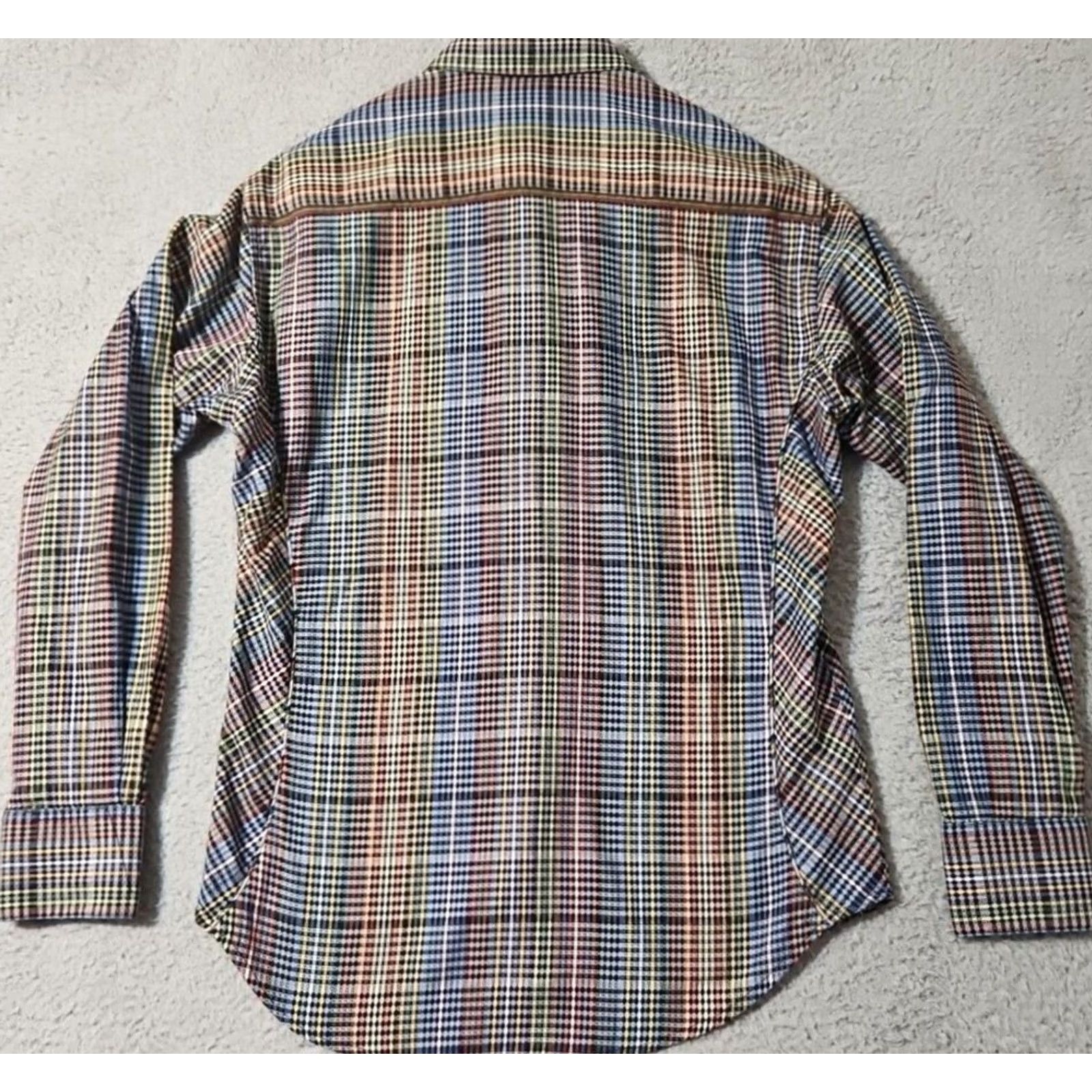 Robert Graham Robert Graham Shirt Men's M Multicolor Plaid Button-Down Long Sleeve Size US M / EU 48-50 / 2 - 2 Thumbnail