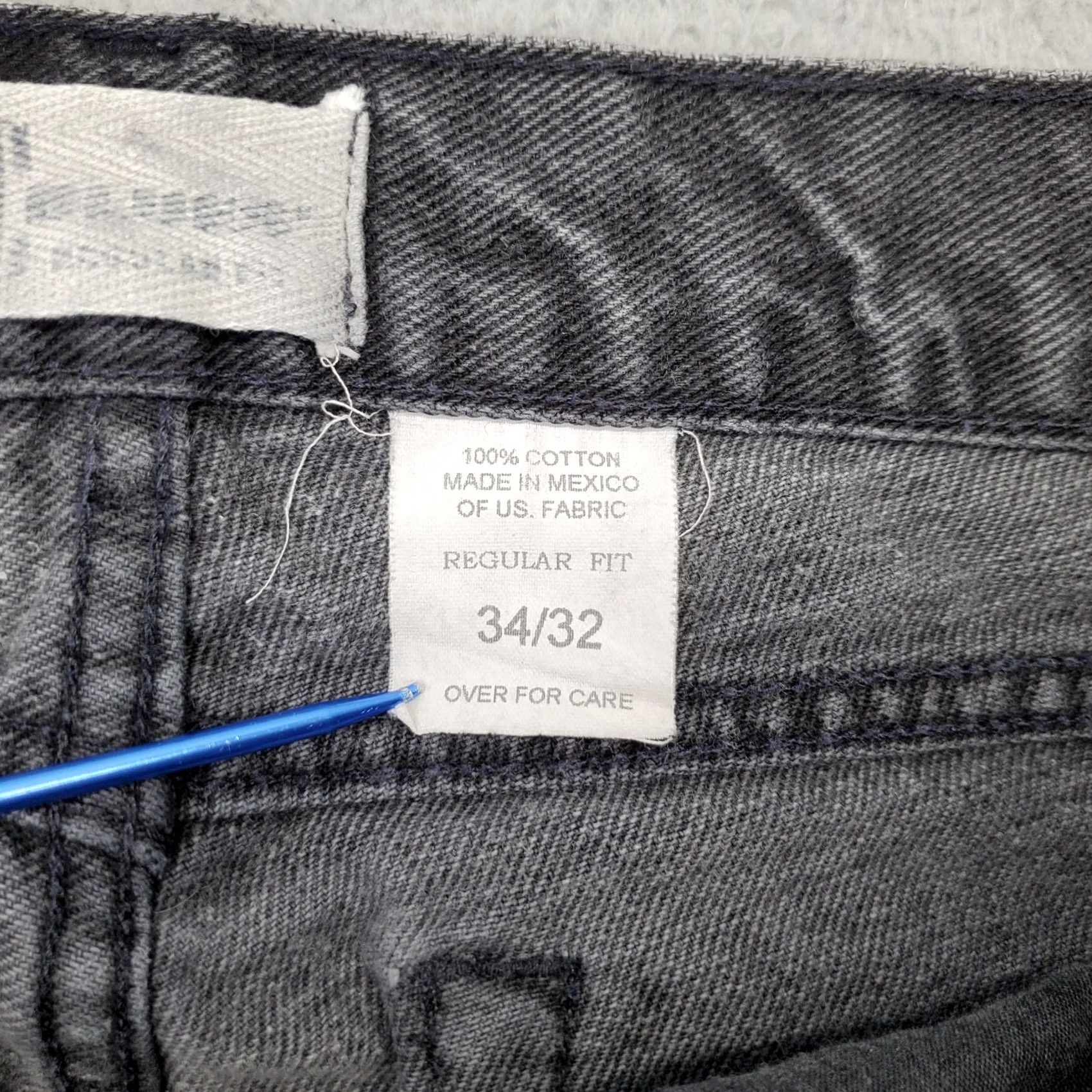 Vintage BCC Blues Straight Jeans Mens Size 34 Black Regular 5-Pocket Design Denim Flat Front 32/32 Inseam 34/32 Size US 34 / EU 50 - 6 Thumbnail