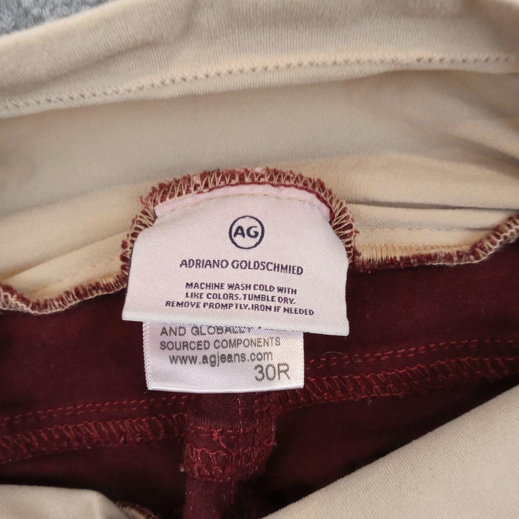 Vintage Adriano Goldschmied Womens Maternity Jeans Size 30 Red Super Skinny Stretch Size 30" / US 8 / IT 44 - 7 Thumbnail