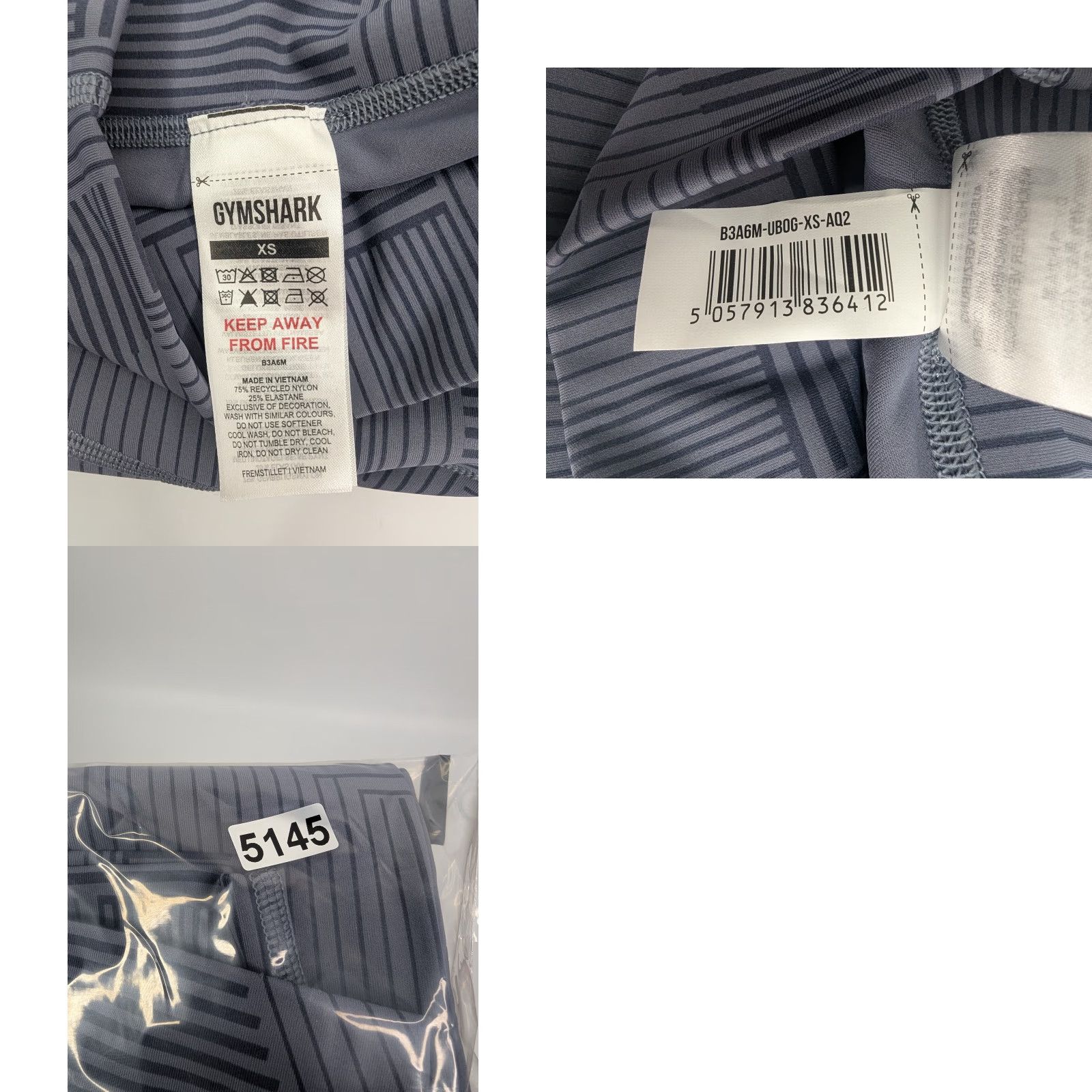 Gymshark Gymshark Leggings Women XS Blue Elevate Activewear Workout Gym Size 26" / US 2 / IT 38 - 8 Thumbnail