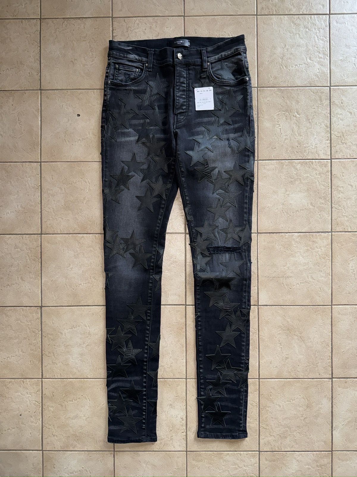 Amiri Amiri Chemist leather star aged jeans Size US 30 / EU 46 - 2 Thumbnail
