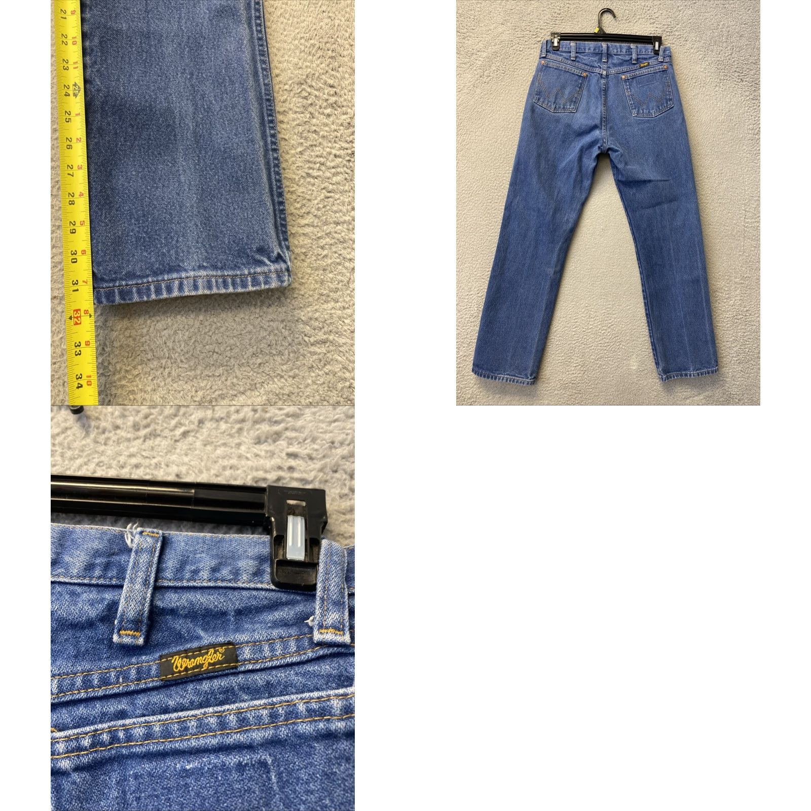 Wrangler VINTAGE Wrangler Jeans Work Pants Blue 32 x 32 Heavy Duty Straight Fit Outdoors Mens Size US 32 / EU 48 - 8 Thumbnail