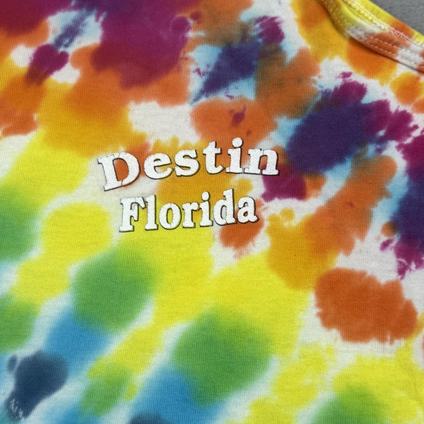 Fruit Of The Loom Fruit of the Loom Shirt Mens XL Rainbow Tie Dye Destin Florida Tank Top Beach Size US XL / EU 56 / 4 - 2 Thumbnail
