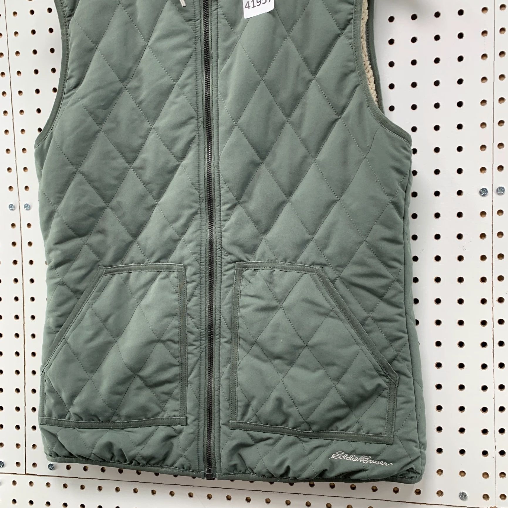 Eddie Bauer VINTAGE Eddie Bauer Quilted Vest Womens Small Hooded Sherpa Lined Sleeveless 19x26 Size S / US 4 / IT 40 - 7 Thumbnail