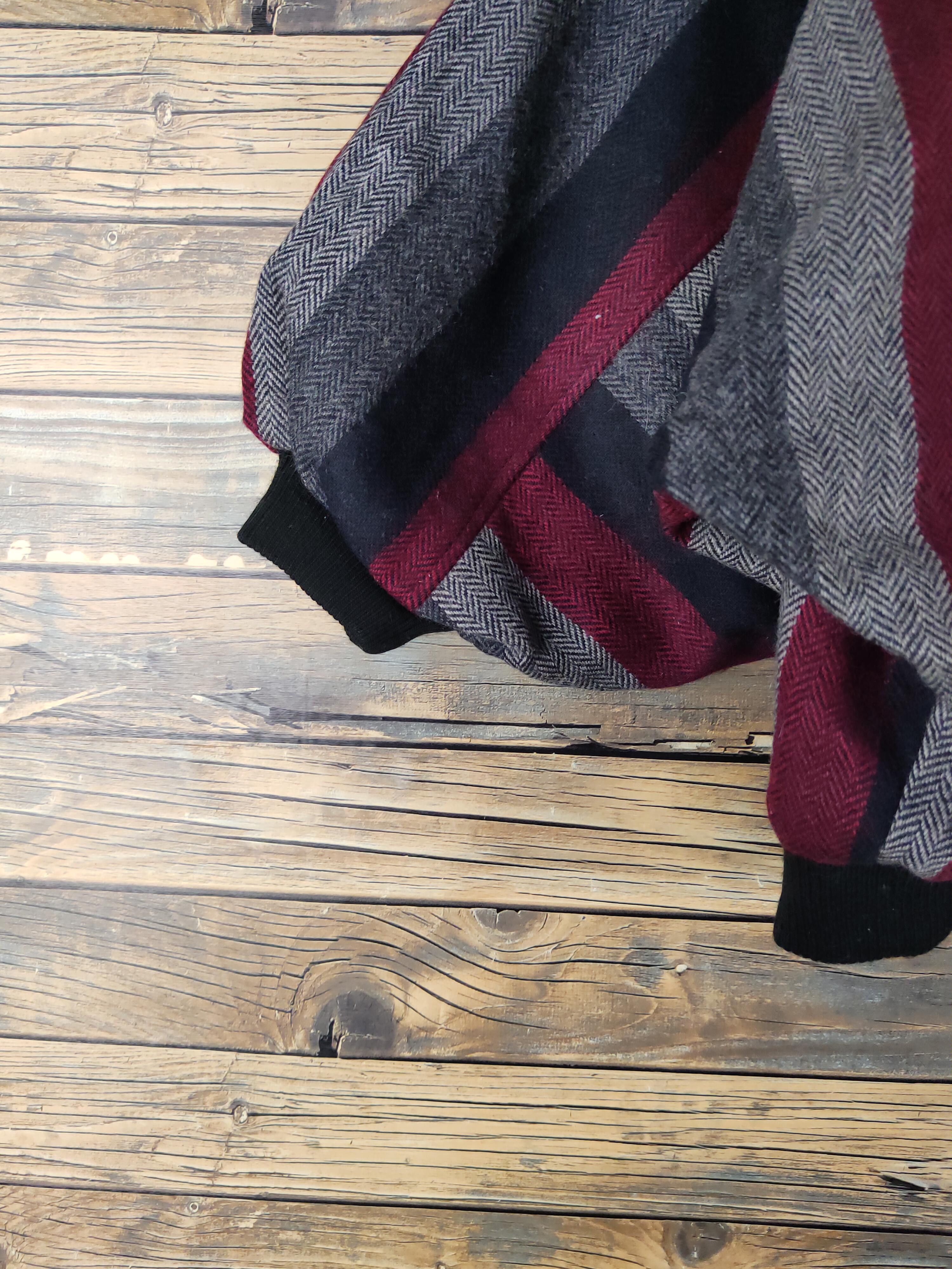 Homespun Knitwear Japanese Brand Black Red Knitwear Jackets #W2053 Size US L / EU 52-54 / 3 - 6 Thumbnail