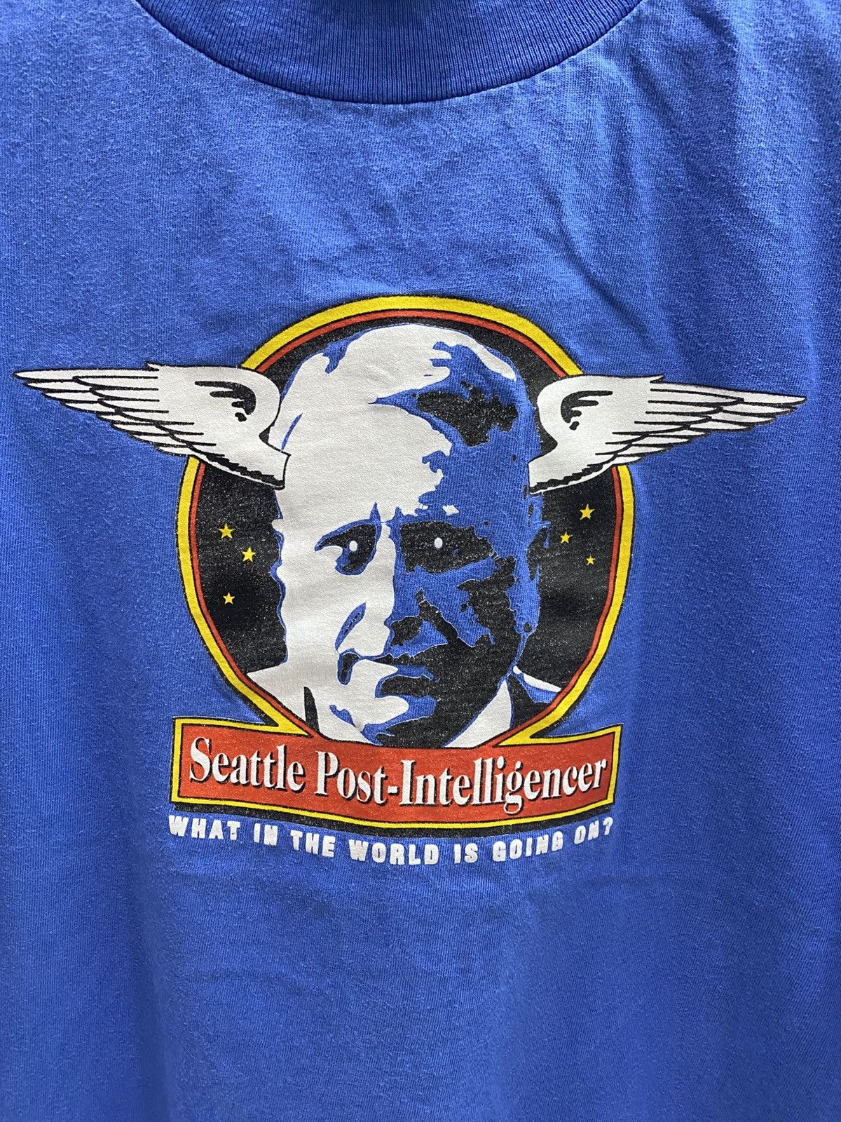 Vintage SEATTLE POST INTELLIGENCER VINTAGE TSHIRT Size US L / EU 52-54 / 3 - 2 Thumbnail