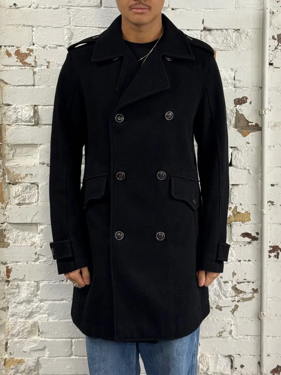 Diesel 2000s Diesel Black Buttuoned Wool Duffle Coat Size US L / EU 52-54 / 3 - 2 Thumbnail