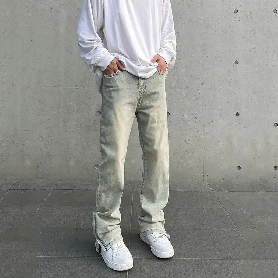Japanese Brand Streetwear retro y2k jeans distressed plain trousers 90’s Size US 30 / EU 46 - 2 Thumbnail