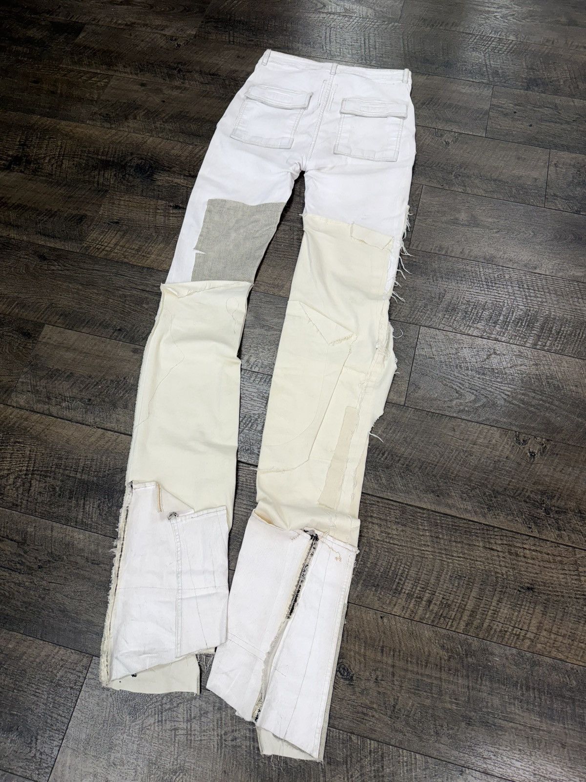 Rick Owens Swampgod LUISAVIAROMA Exclusive 1 of 1 Wax Flare Denim Size US 32 / EU 48 - 15 Thumbnail
