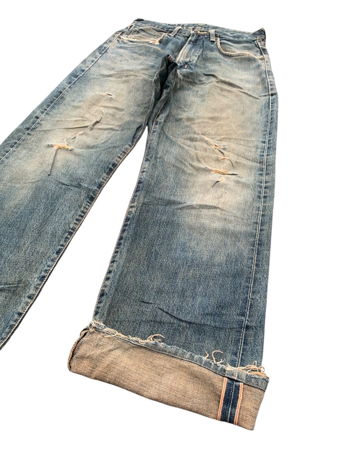 Kapital VINTAGE EDWIN 505 SELVEDGE RUSTY JAPANESE DISTRESSED DENIM Size US 28 / EU 44 - 5 Thumbnail