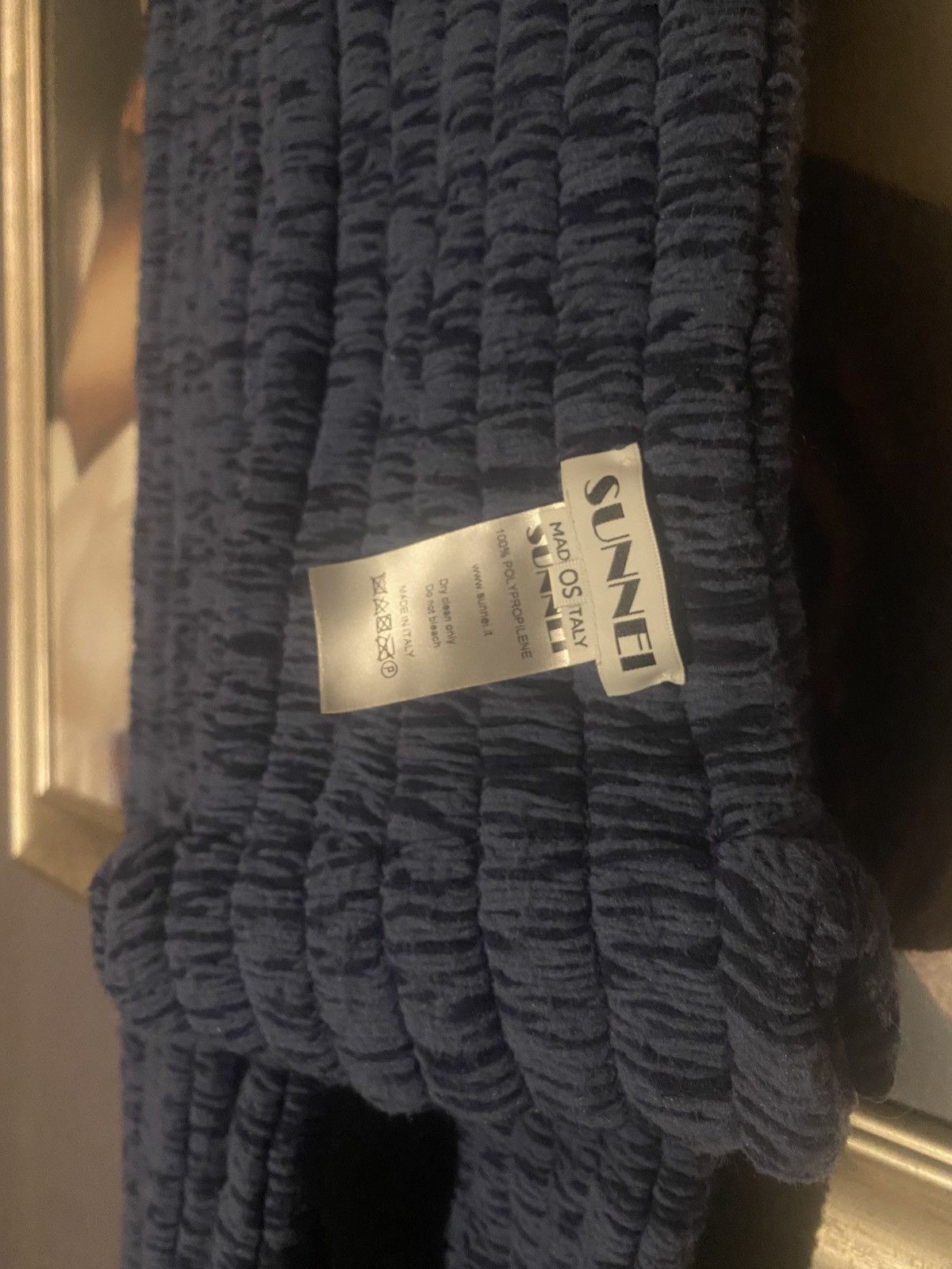 Sunnei Sunnei Blue Knit Scarf Size ONE SIZE - 5 Thumbnail