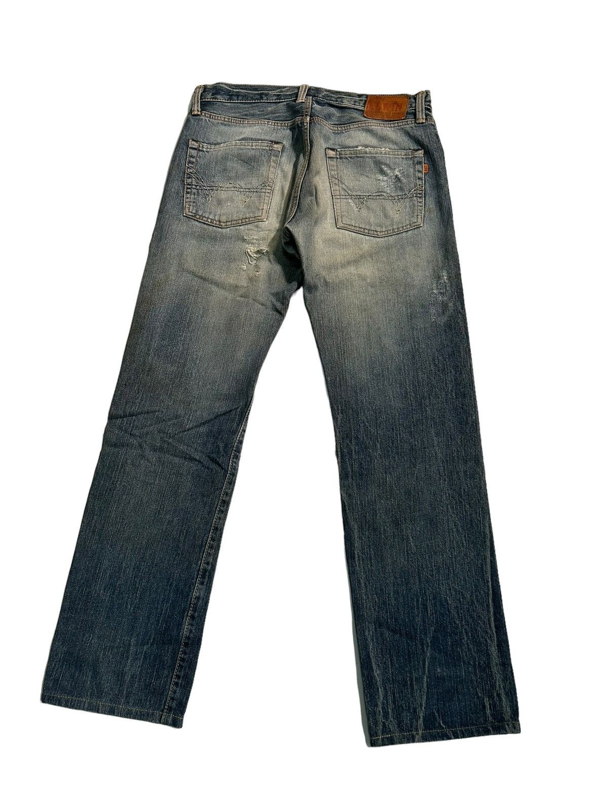 Japanese Brand × Kapital × Vintage Thrashed Vtg Edwin Selvedge disteressed denim Size US 34 / EU 50 - 3 Thumbnail