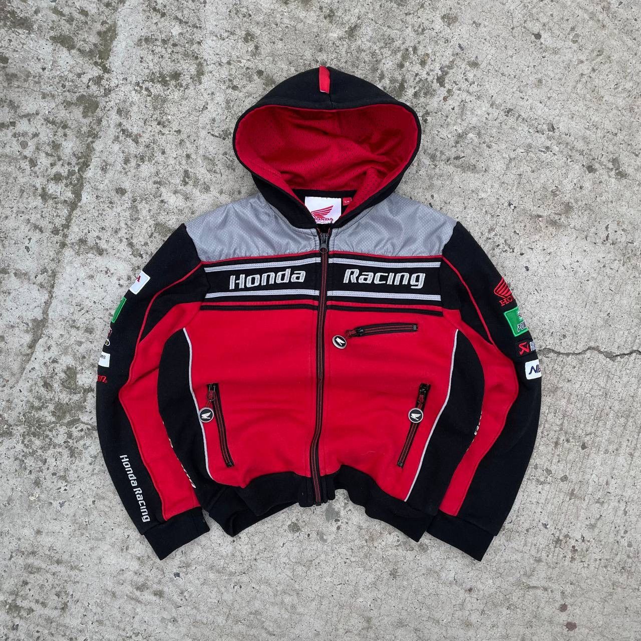 Honda Vintage Kids Zip Hoodie Honda Racing Y2K Size 7/8 Years 00s Size US XXS / EU 40 - 1 Thumbnail