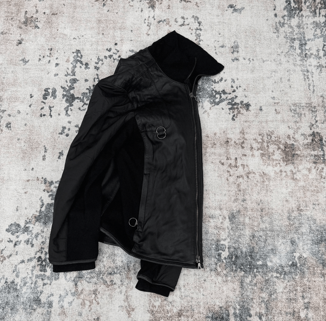 Prada Prada Sport 00s Leather Knit Hybrid Jacket Techwear Archive Size US M / EU 48-50 / 2 - 4 Thumbnail