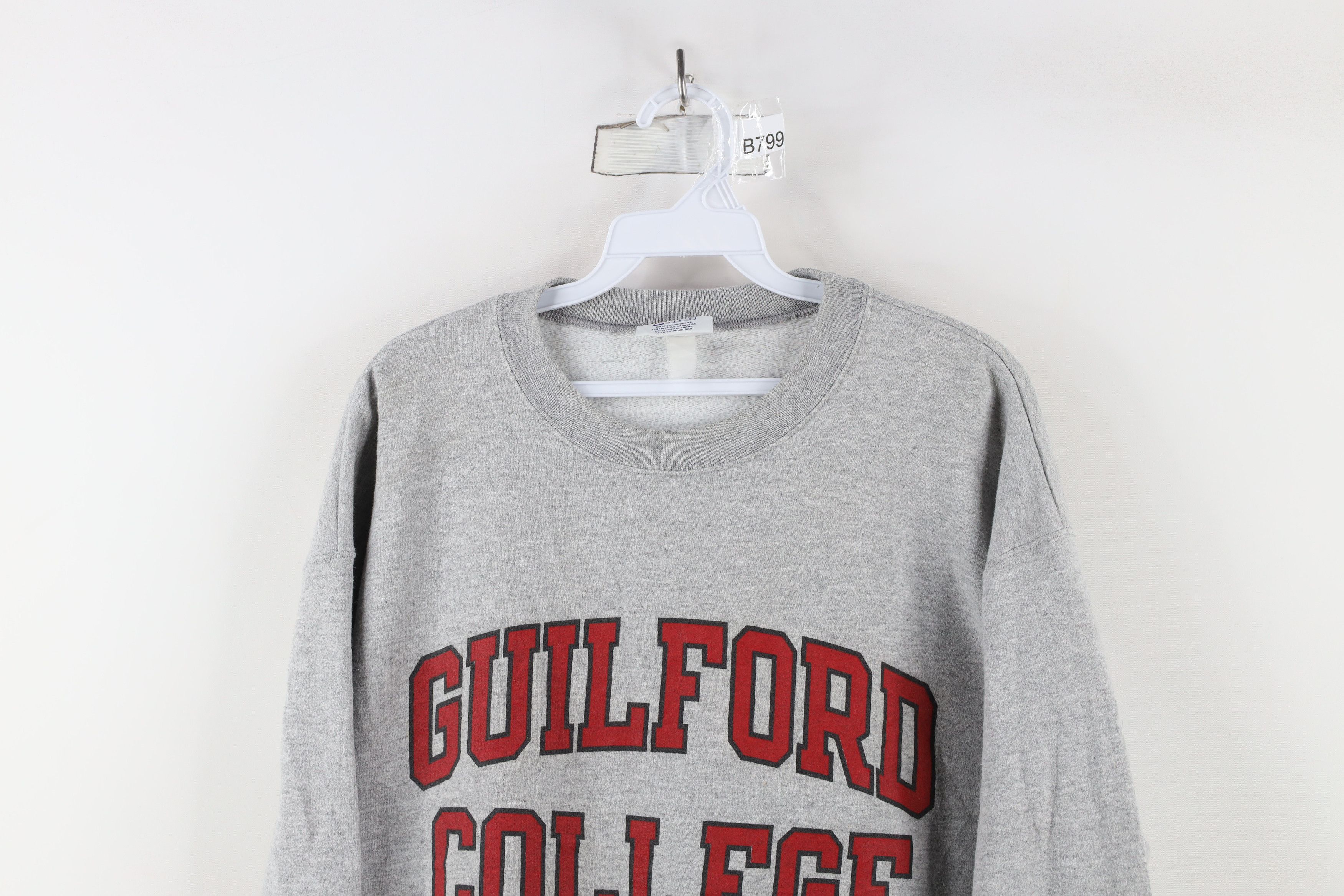 Champion × Vintage Vintage Champion Spell Out Guilford College Sweatshirt Gray Size US L / EU 52-54 / 3 - 2 Thumbnail