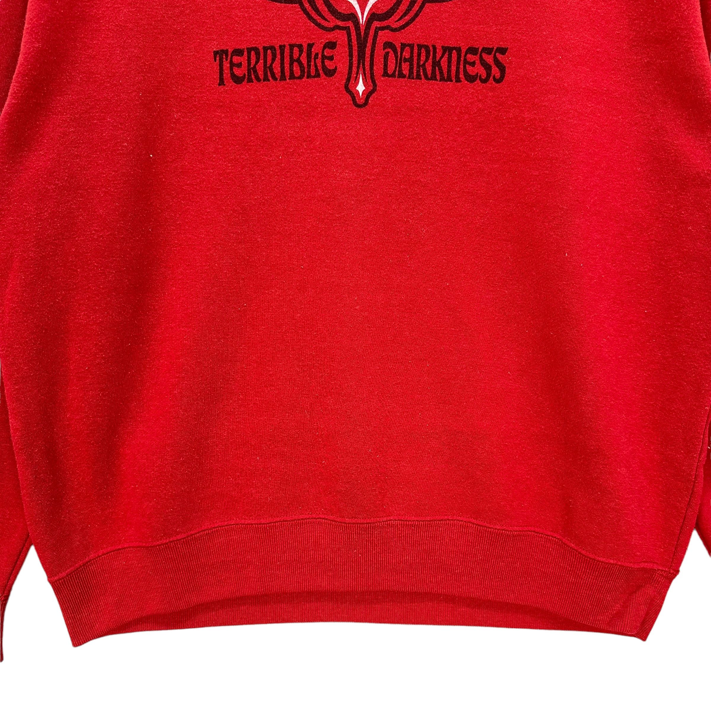 Japanese Brand BULLET NOISE TERRIBLE DARKNESS RED SWEATSHIRTS #8803-028 Size US L / EU 52-54 / 3 - 5 Thumbnail