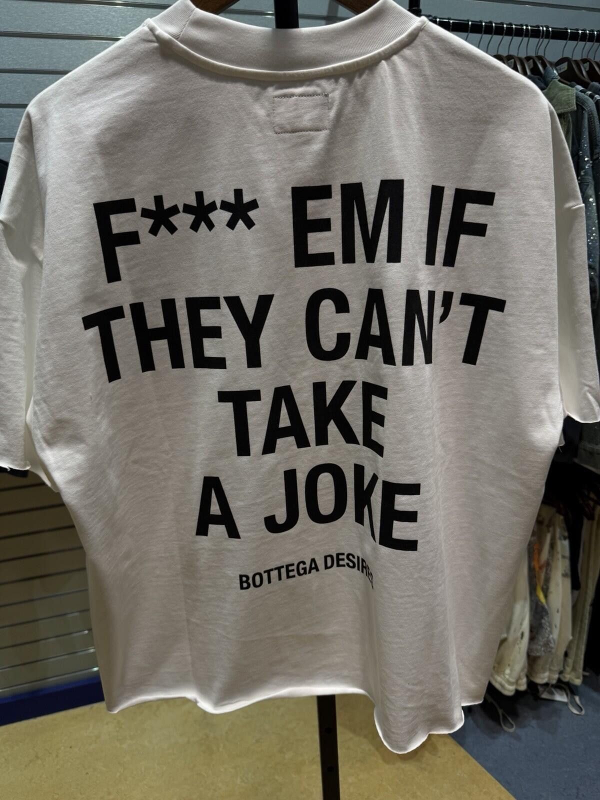 Bottega Desires Bottega Desires Tee T-Shirt F**k Joke (M) White Black Size US M / EU 48-50 / 2 - 2 Thumbnail