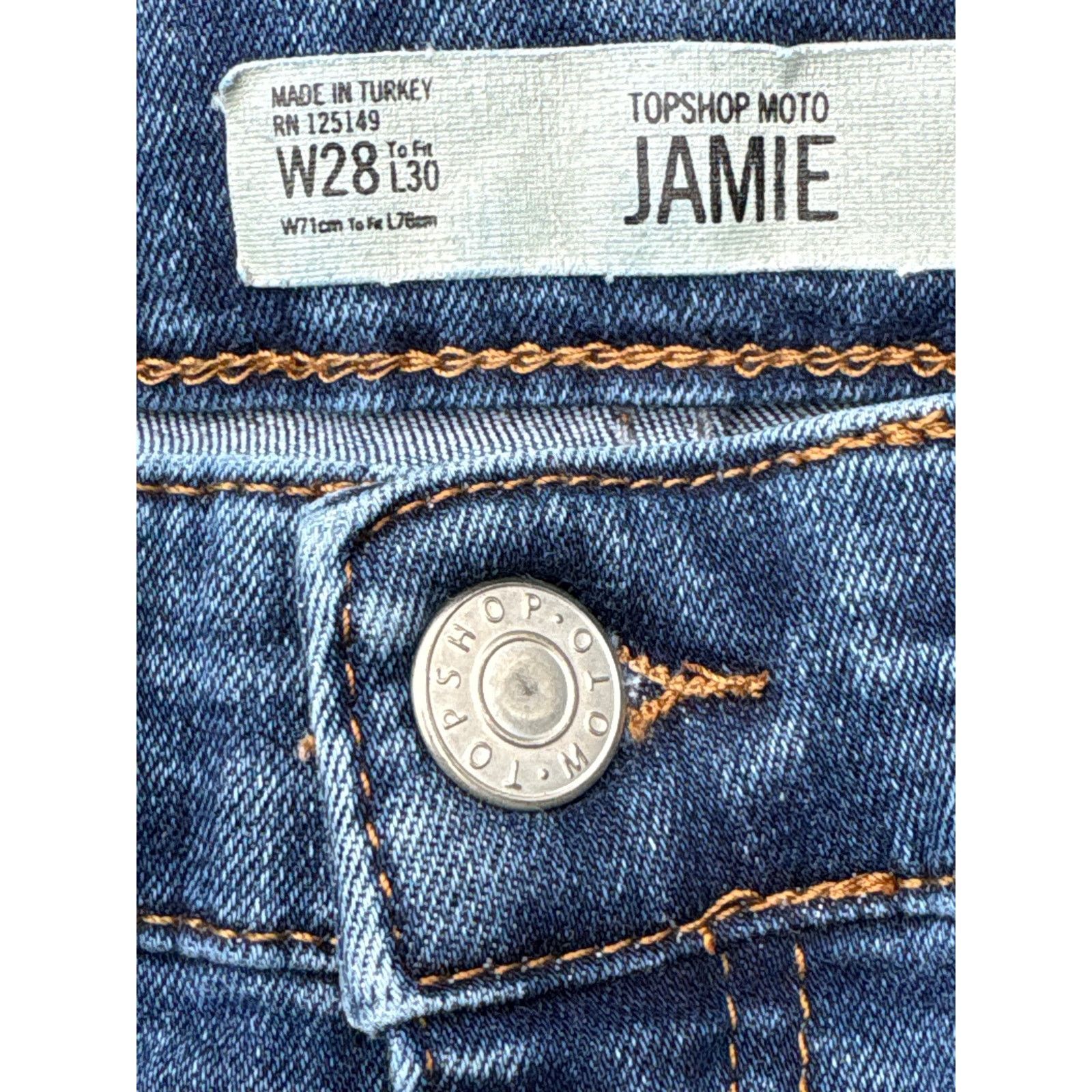 Topshop Topshop Moto Jamie Scribble Skinny Jeans 28" W Grafitti Size 28" / US 6 / IT 42 - 6 Thumbnail