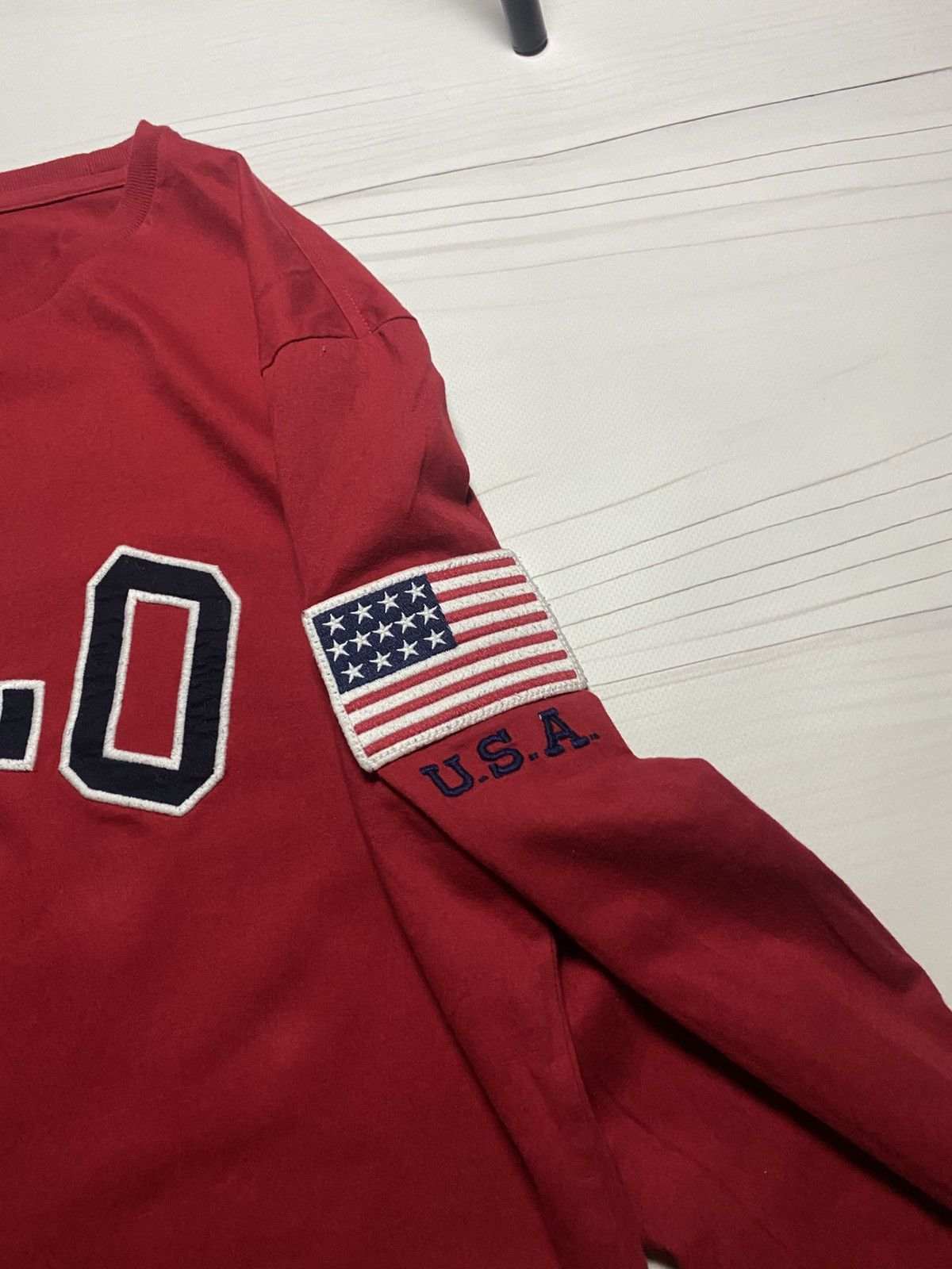 Polo Ralph Lauren × Vintage Vintage Polo Ralph Lauren Big Logo USA patch y2k Long sleeve Size US M / EU 48-50 / 2 - 6 Thumbnail