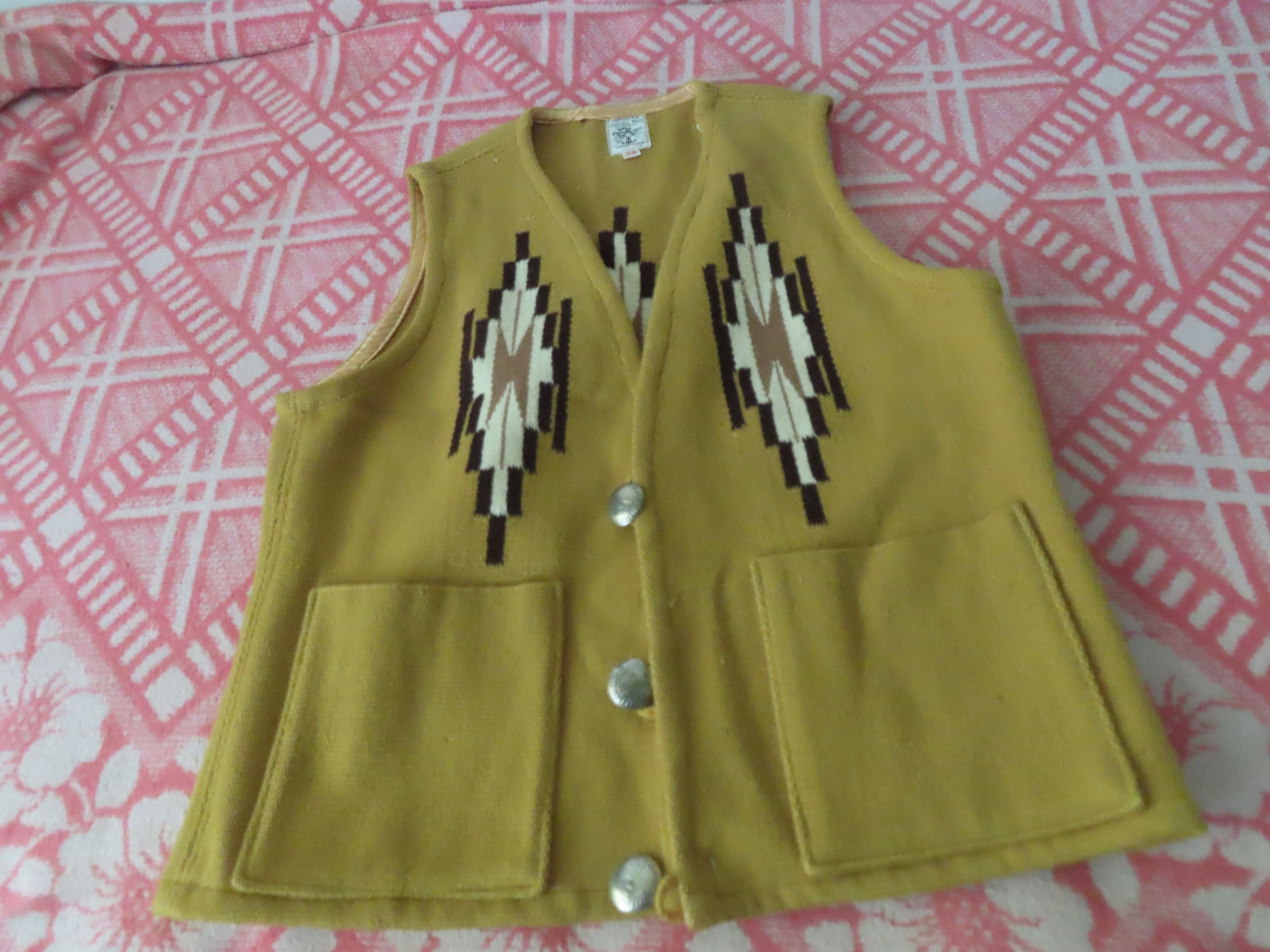Handmade × Vintage 1960’s Chimayo Ortega’s 100% Wool Vest Hand Made Size US M / EU 48-50 / 2 - 1 Thumbnail