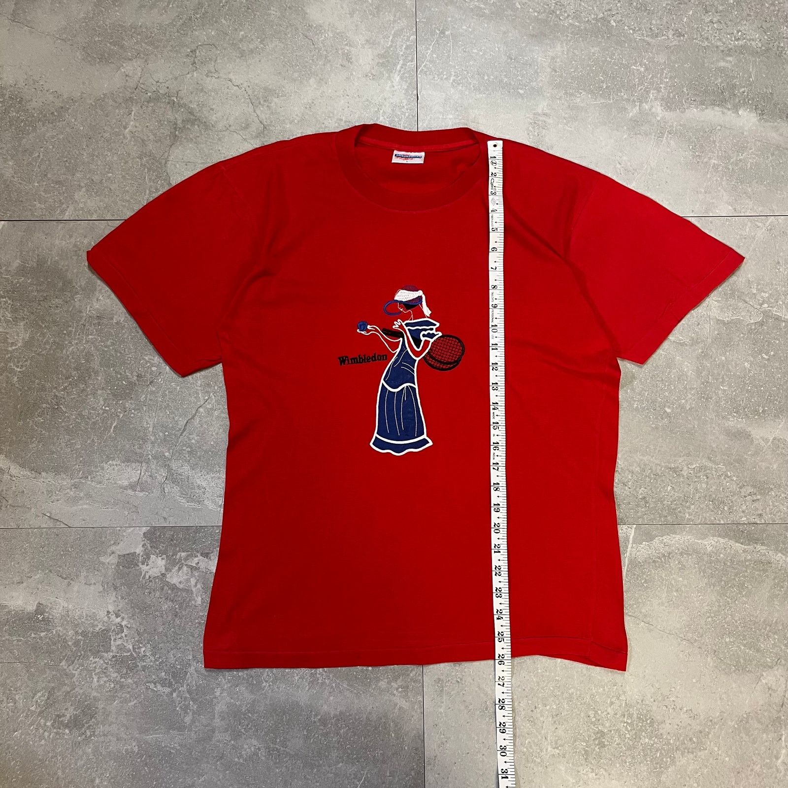 JNCO Vintage single stitch Wimbledon Embroidered T-Shirt – Large Size US L / EU 52-54 / 3 - 6 Thumbnail