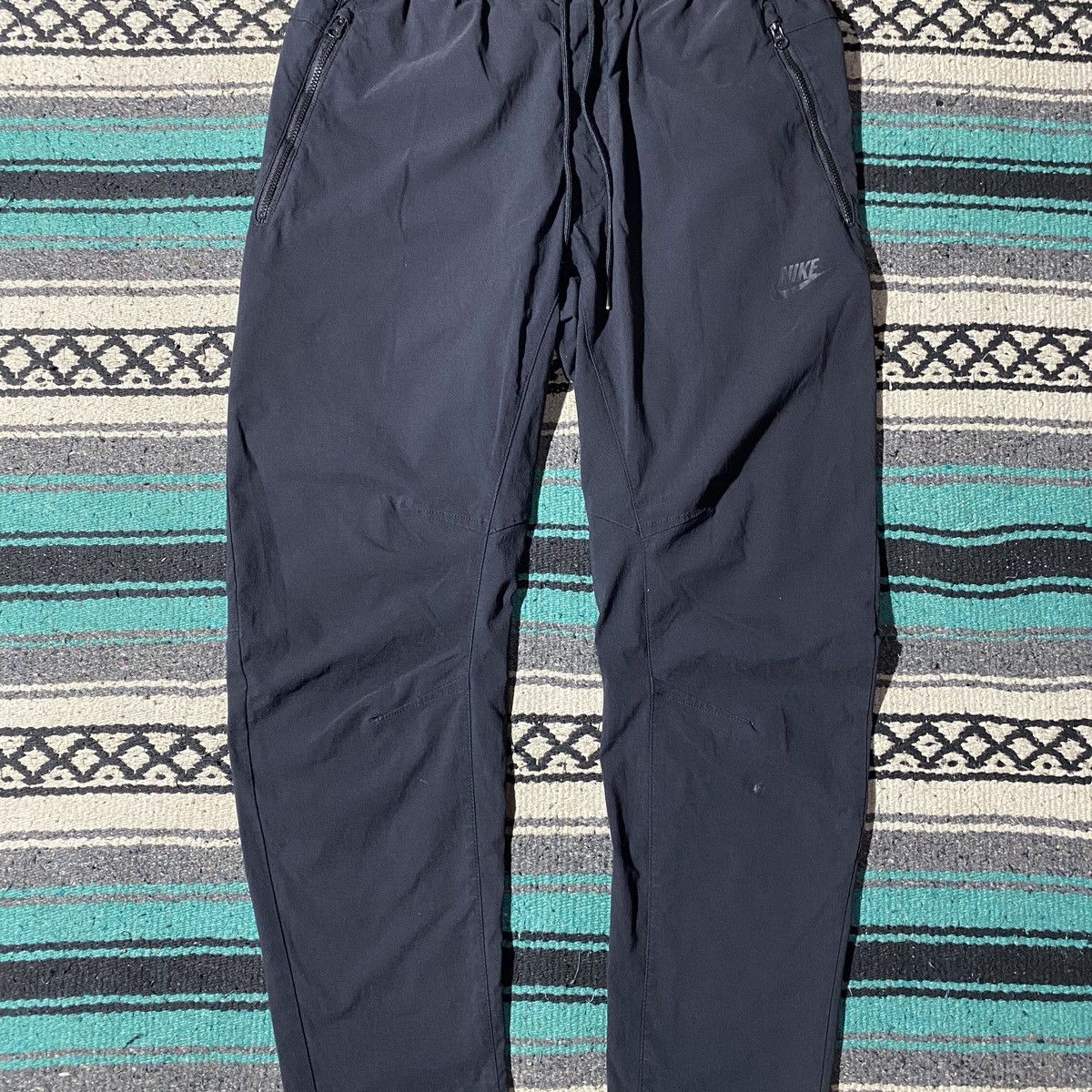 Nike × Vintage Nike Nylon Black Tech Pants Size US 30 / EU 46 - 2 Thumbnail