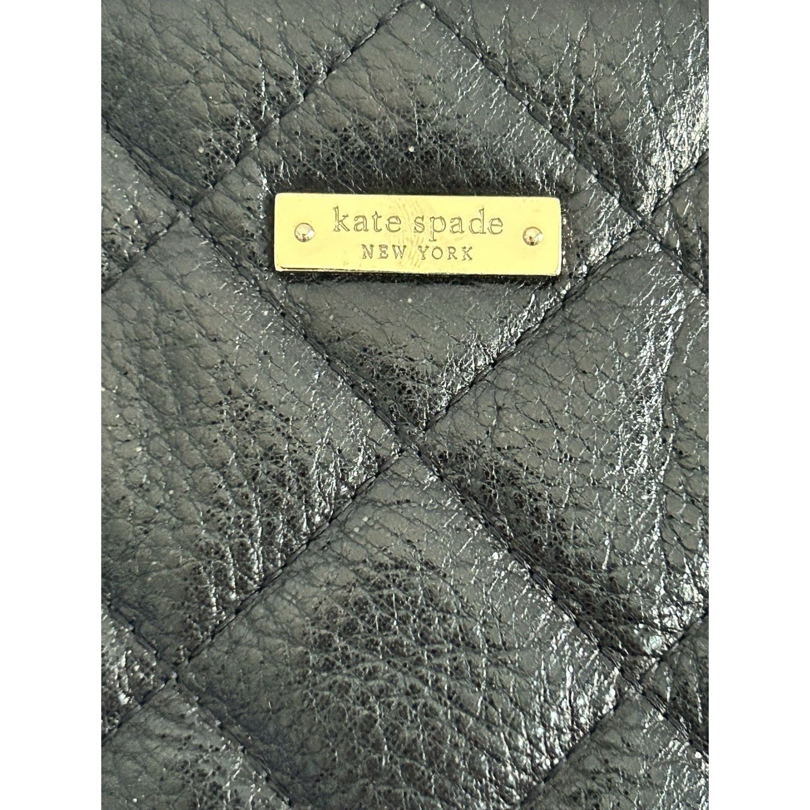 Kate Spade Kate Spade Black Metallic Quilted Leather Shimmer Bag Size ONE SIZE - 10 Thumbnail