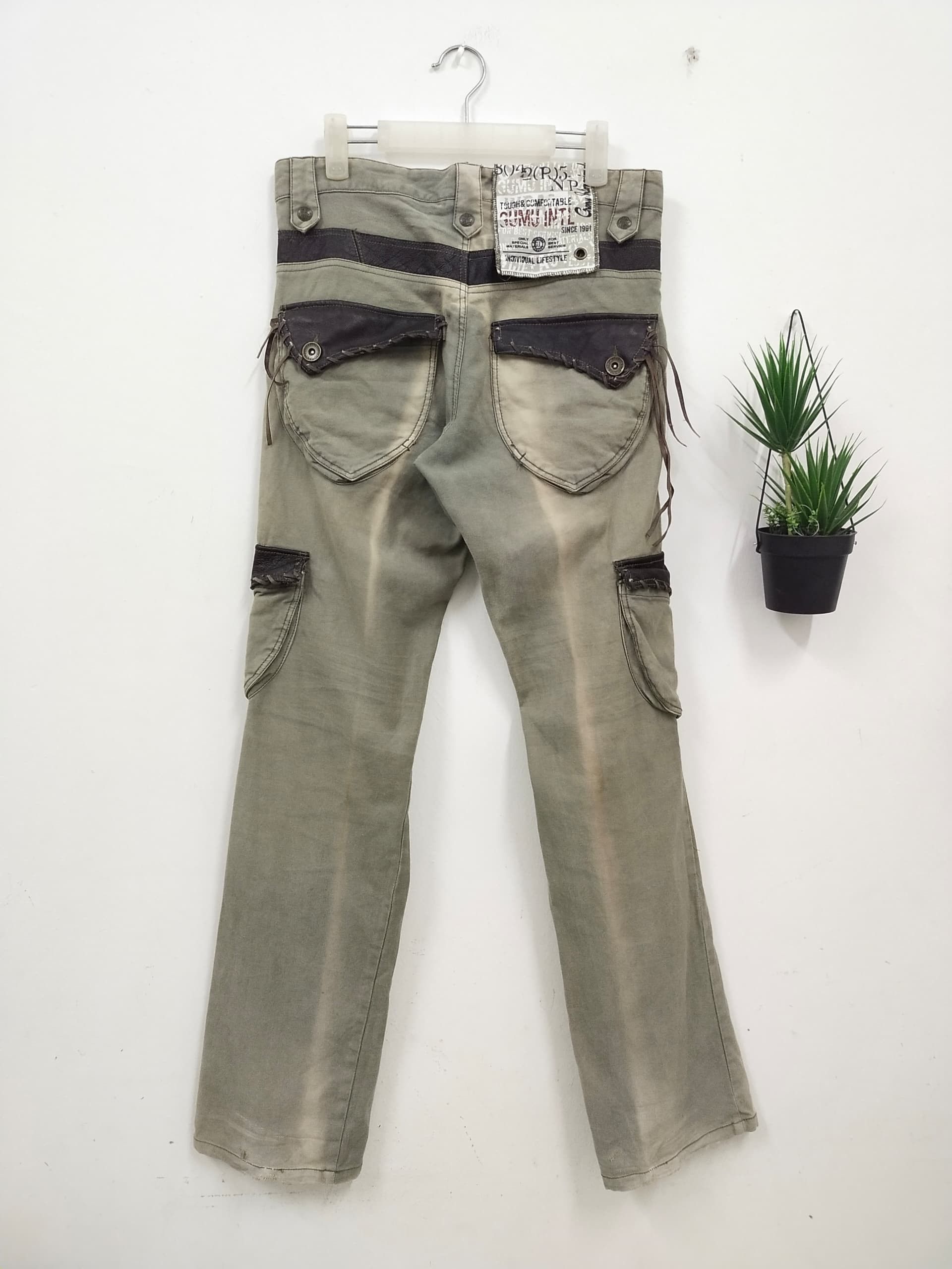 Japanese Brand Distressed KAPITAL inspired Cargo pant army Japan brand Size US 34 / EU 50 - 1 Thumbnail