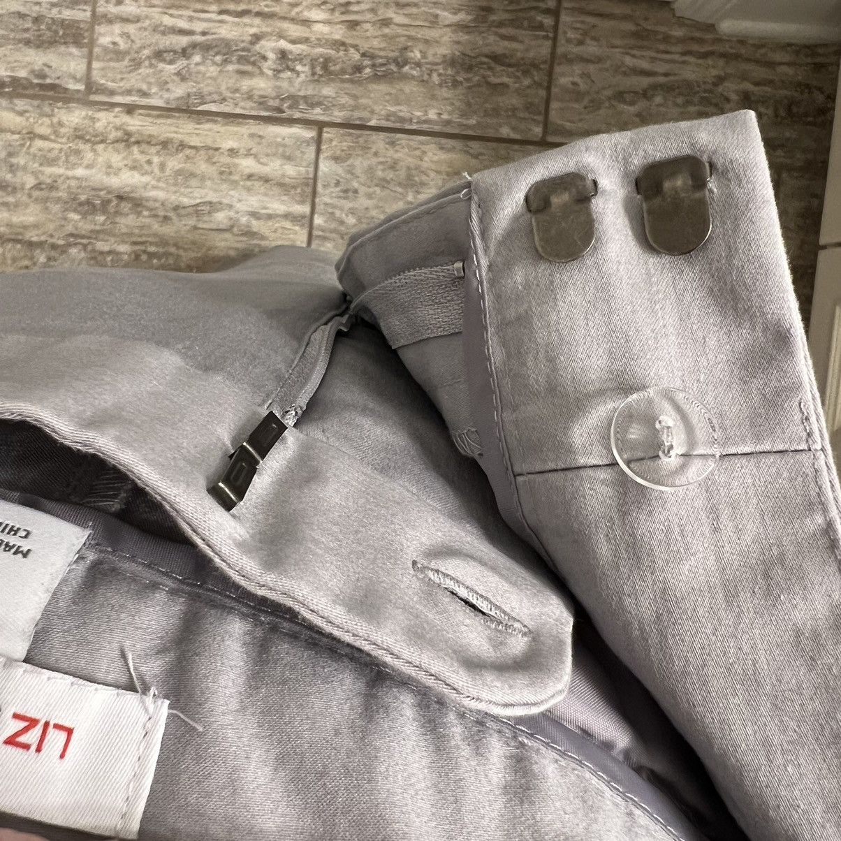 Other Liz Claiborne Women Pants 14 Gray Cotton Blend Straight Size 36" / US 14 / IT 50 - 6 Thumbnail