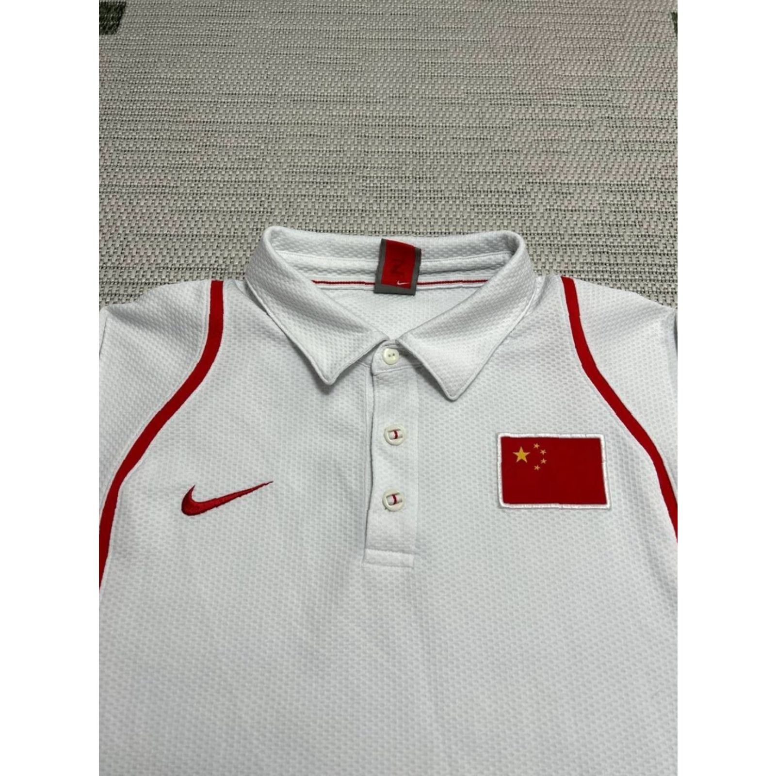 Nike Nike Polo Shirt Men XL White Basketball Pro Team China Olympics Button Up Size US XL / EU 56 / 4 - 3 Thumbnail