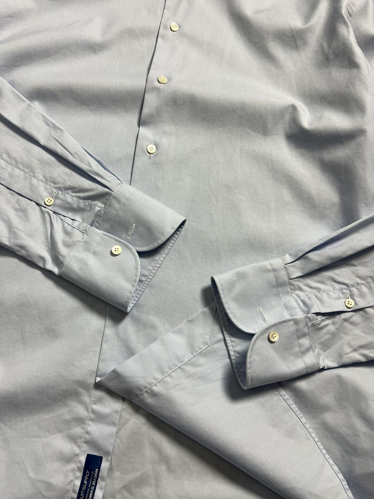 Suitsupply Suitsupply Luxury Shirt Long Sleeve Blue French Cuff Vintage Size US M / EU 48-50 / 2 - 12 Thumbnail