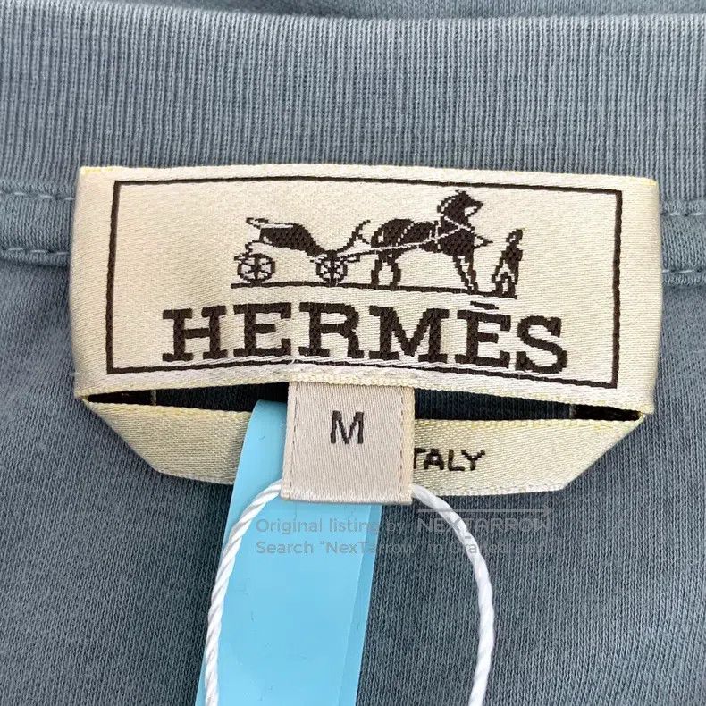 Hermes Hermes Eucalyptus Green Leather Mark Embroidered Cotton Ro Size US M / EU 48-50 / 2 - 5 Thumbnail