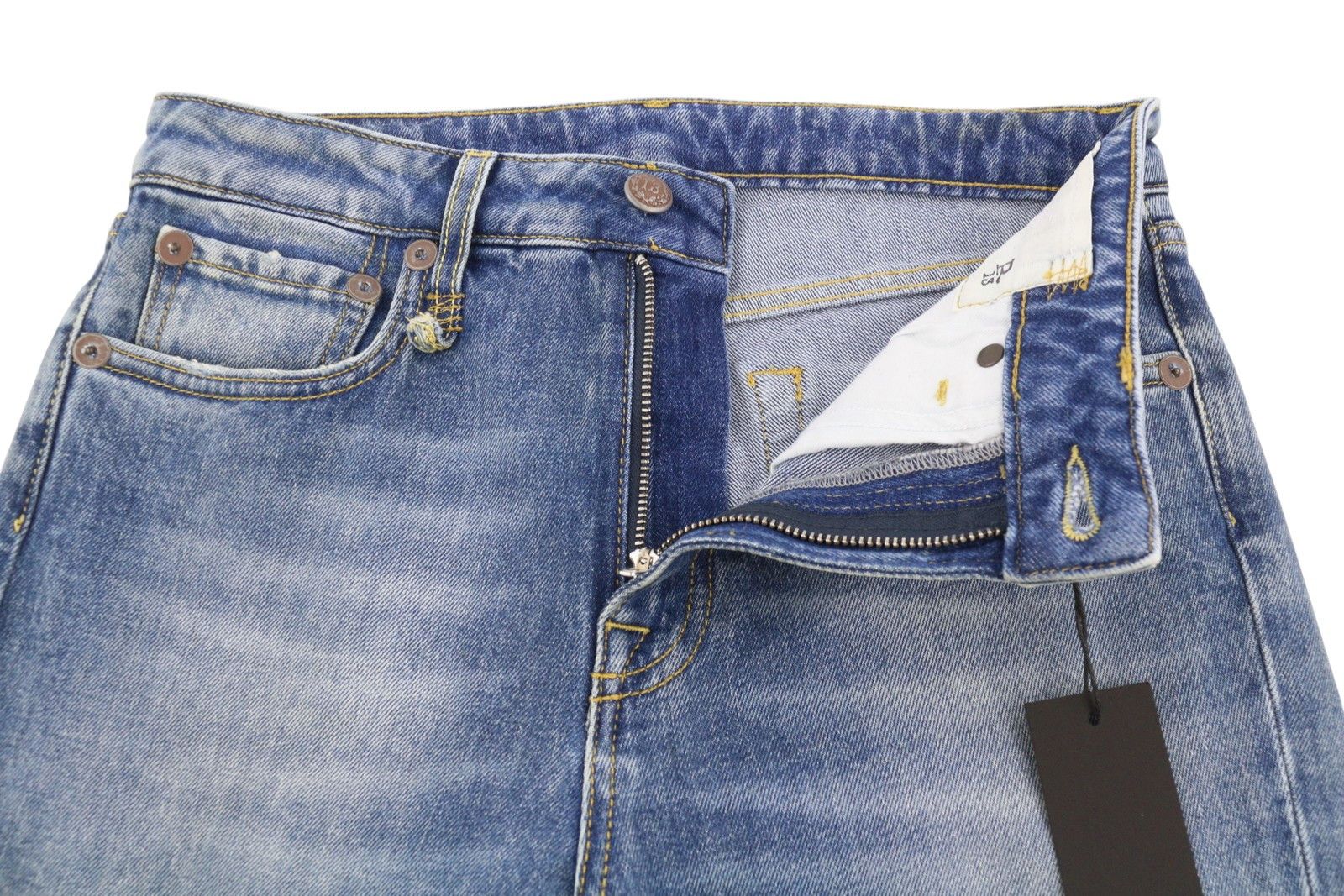 R13 KICK FIT 27 Jasper Stretch Faded Cropped Blue PS26 89040 Size 27" / US 4 / IT 40 - 5 Thumbnail