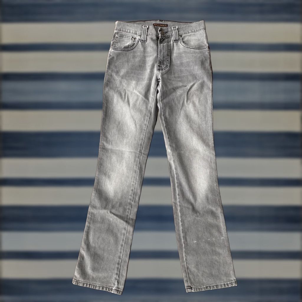 Nudie Jeans Nudie Jeans Slim Jim Denim Jeans Grey Black Men’s 29x32 Slim Straight Denim Jeans Mens 29 Gray Regular 31 Inseam City Vintage No Size US 29 - 1 Thumbnail