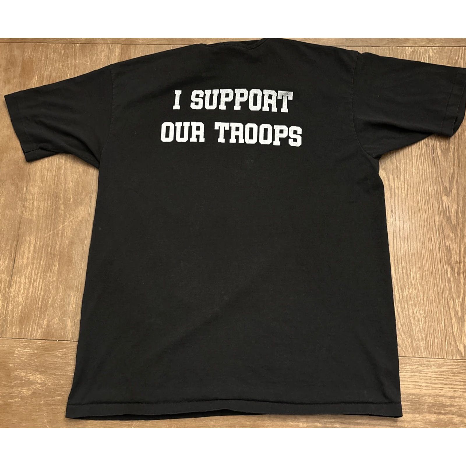 Hanes VINTAGE Hanes Operation Desert Storm Thunder Lightning T-Shirt Adult XL Black 2 Sided 1991 Mens Size US XL / EU 56 / 4 - 4 Thumbnail