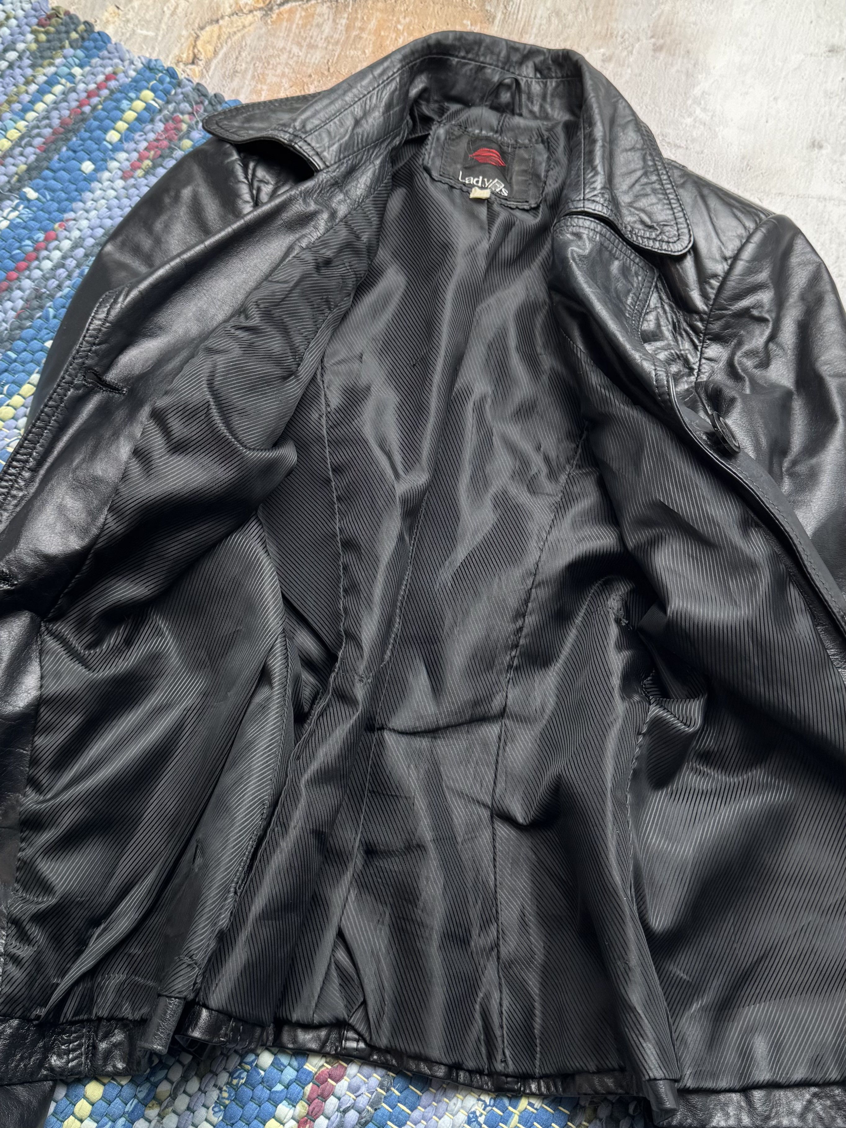 Vintage Vintage Leather Double Breasted Biker Button Front Jacket Size S / US 4 / IT 40 - 5 Thumbnail