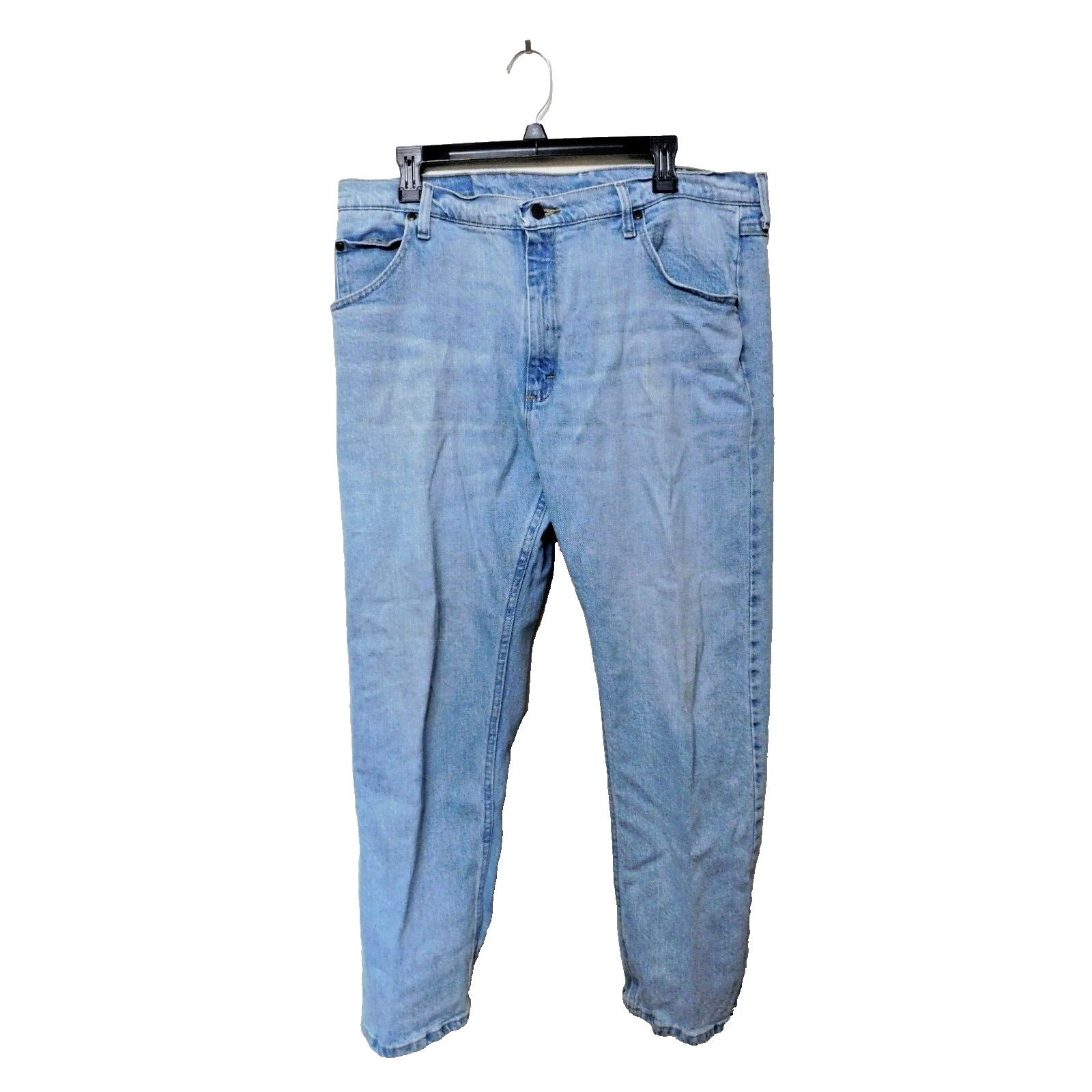 Wrangler Wrangler Light Blue Denim Straight Leg Jeans Men's 38x29 Size US 38 / EU 54 - 1 Thumbnail