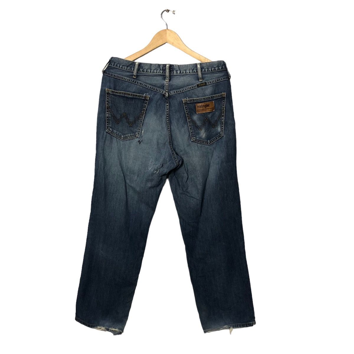 Jean × Wrangler Vintage Wrangler Jeans Distressed Denim Pants 34x39 Size US 33 - 5 Thumbnail